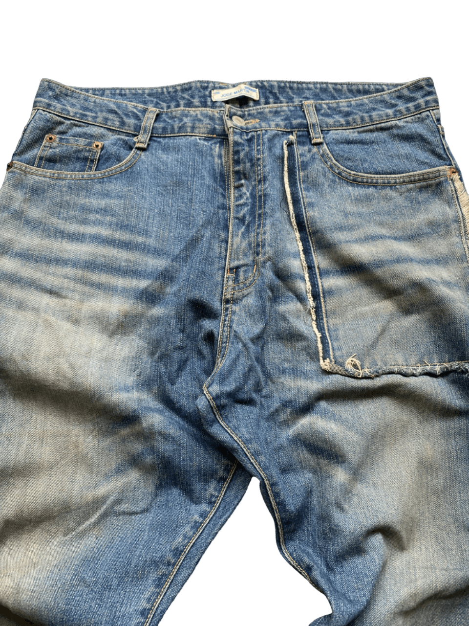 Japanese Brand Distressed Curve Leg Joge Martin Jeans Size US 37 - 5 Thumbnail