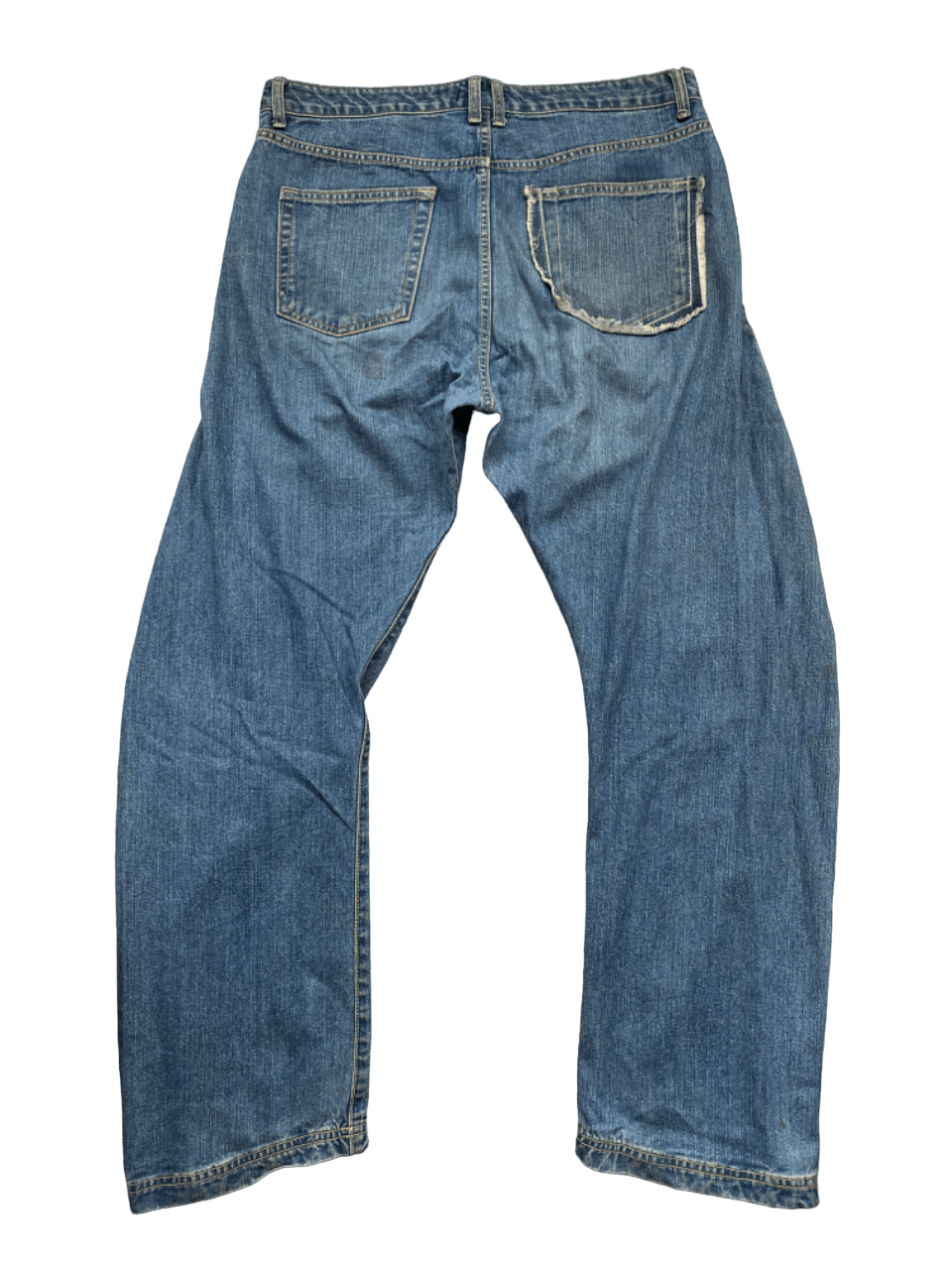 Japanese Brand Distressed Curve Leg Joge Martin Jeans Size US 37 - 2 Thumbnail