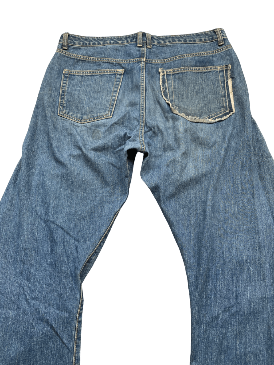 Japanese Brand Distressed Curve Leg Joge Martin Jeans Size US 37 - 3 Thumbnail