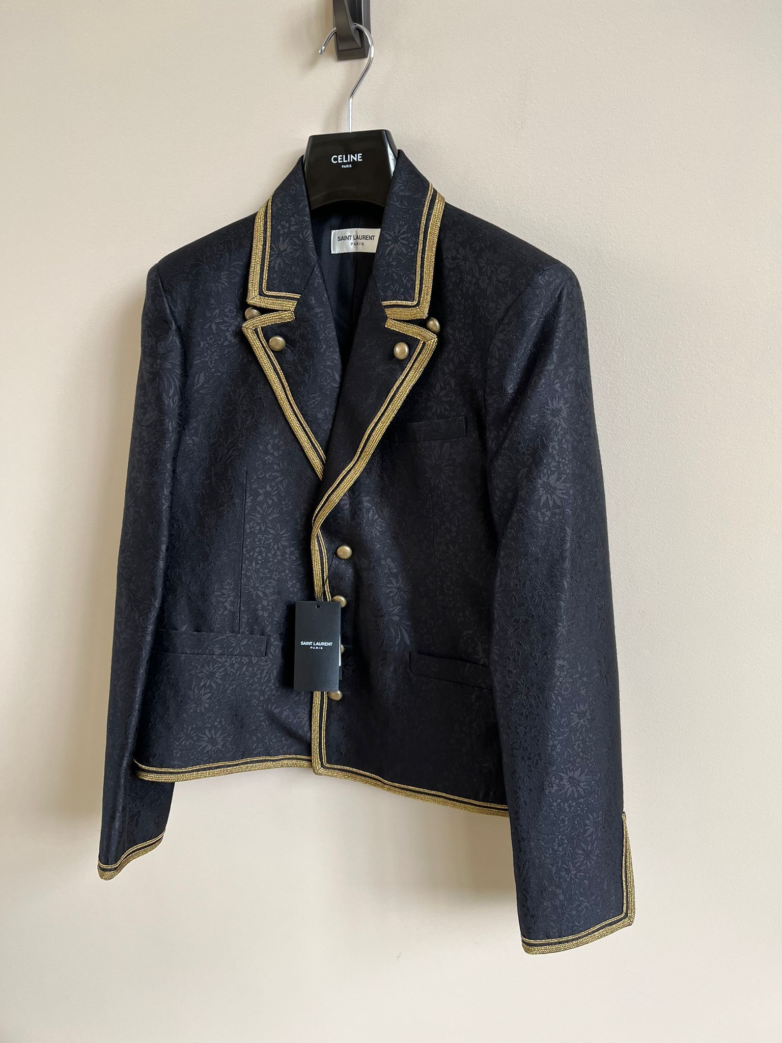 Saint Laurent Paris Blazer in Black & gold Color Size US M / EU 48-50 / 2 - 6 Thumbnail