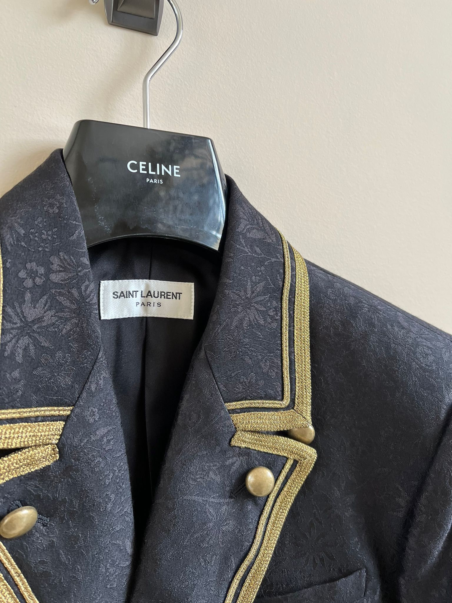 Saint Laurent Paris Blazer in Black & gold Color Size US M / EU 48-50 / 2 - 11 Thumbnail