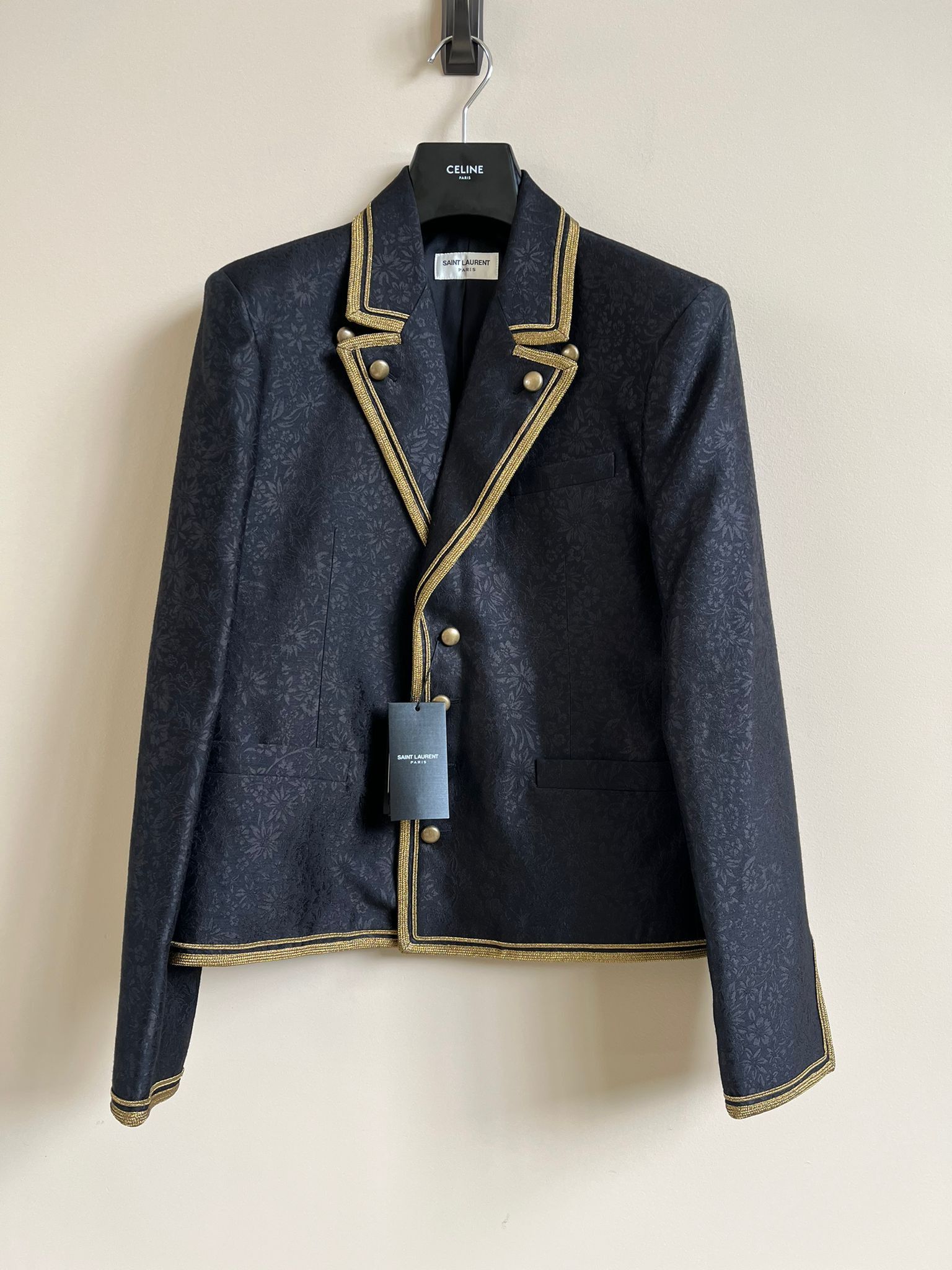 Saint Laurent Paris Blazer in Black & gold Color Size US M / EU 48-50 / 2 - 2 Thumbnail