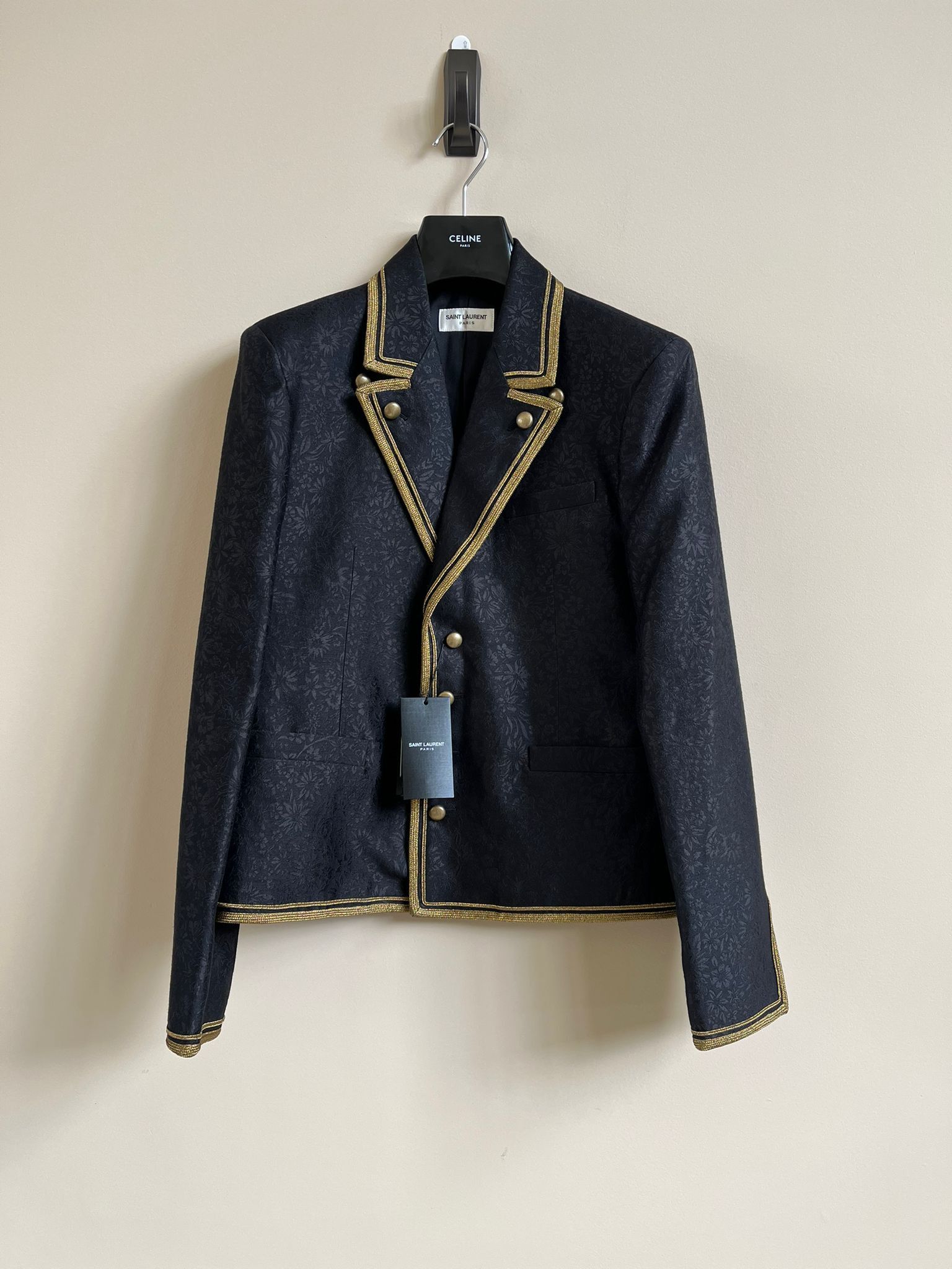 Saint Laurent Paris Blazer in Black & gold Color Size US M / EU 48-50 / 2 - 1 Thumbnail