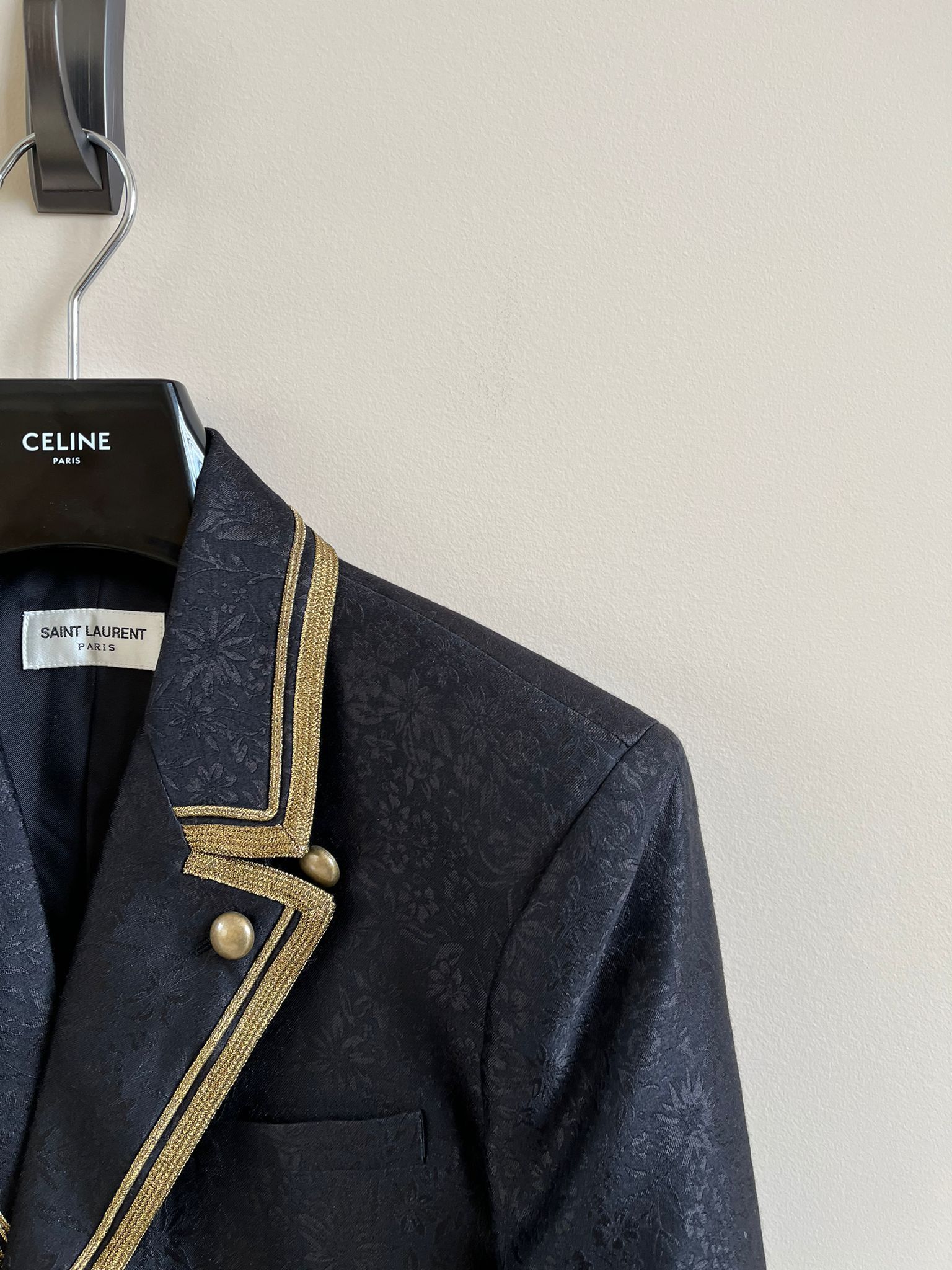 Saint Laurent Paris Blazer in Black & gold Color Size US M / EU 48-50 / 2 - 8 Thumbnail
