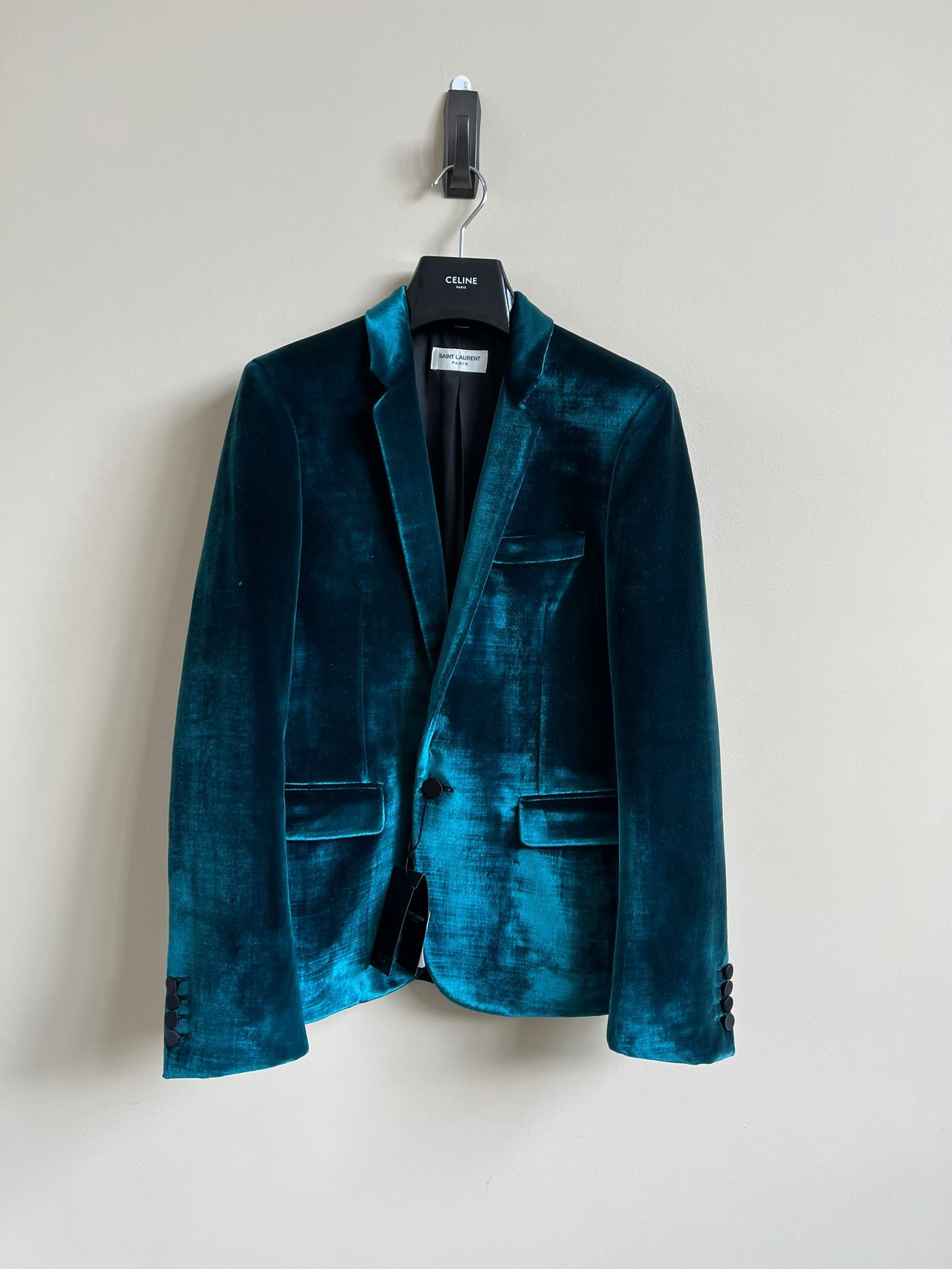 Saint Laurent Paris Velvet Jacket in Blue color Size US S / EU 44-46 / 1 - 2 Thumbnail