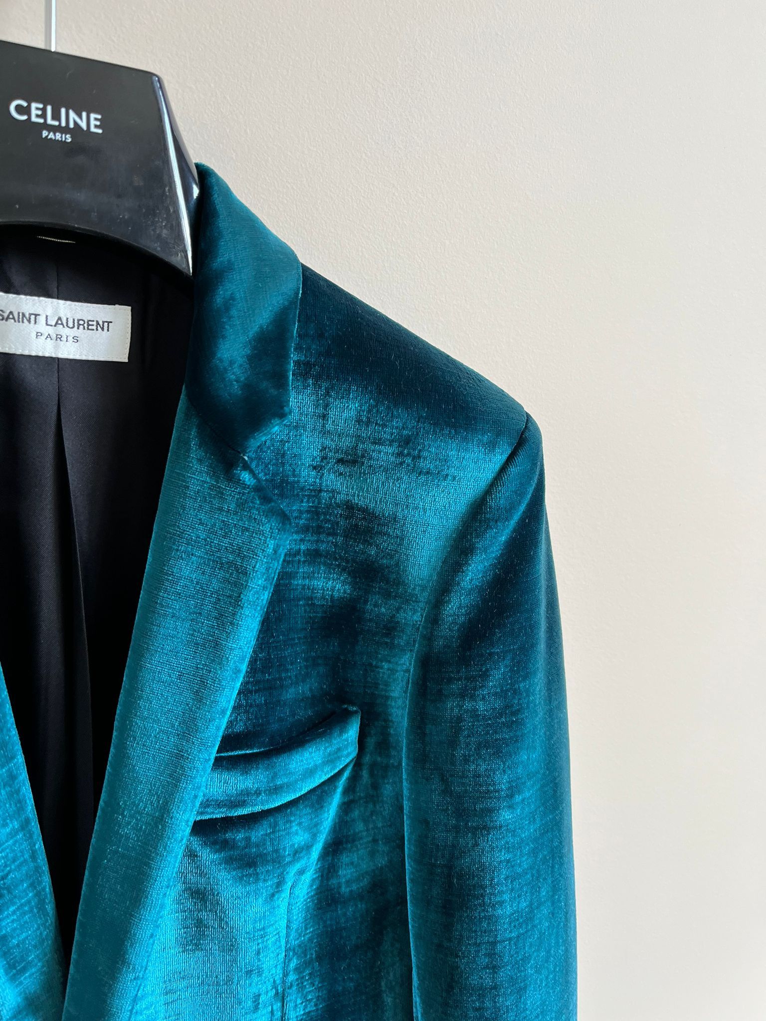 Saint Laurent Paris Velvet Jacket in Blue color Size US S / EU 44-46 / 1 - 6 Thumbnail