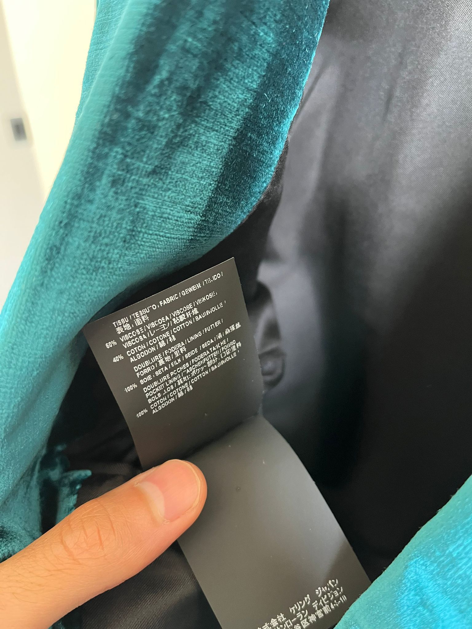 Saint Laurent Paris Velvet Jacket in Blue color Size US S / EU 44-46 / 1 - 12 Thumbnail