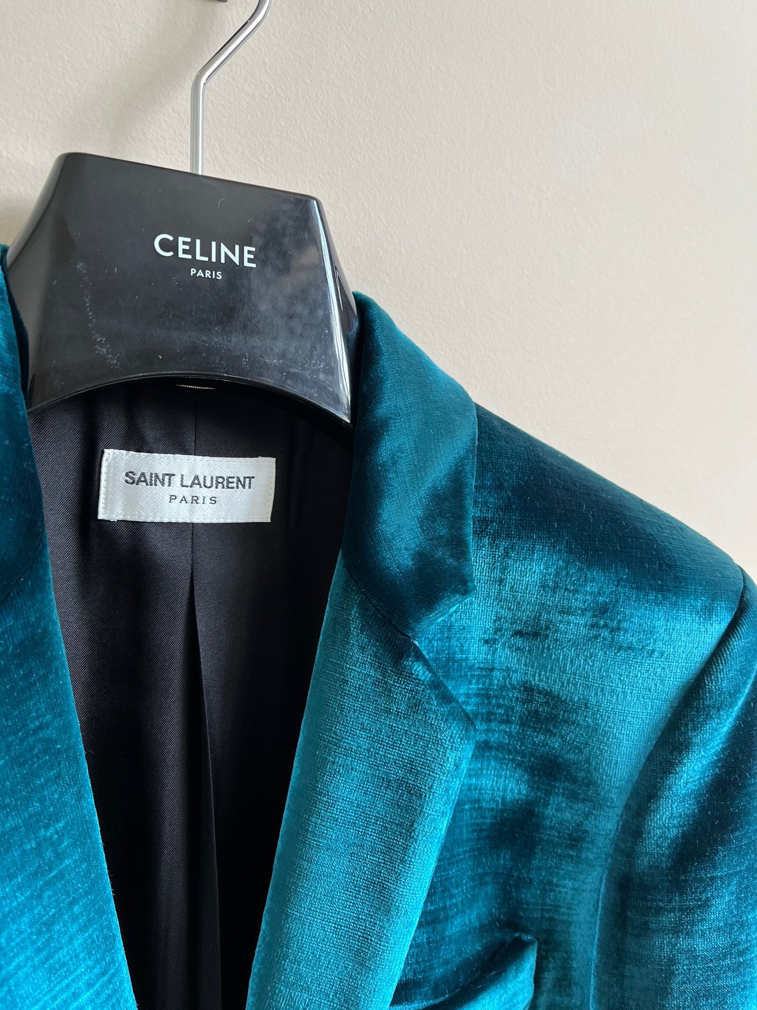 Saint Laurent Paris Velvet Jacket in Blue color Size US S / EU 44-46 / 1 - 9 Thumbnail