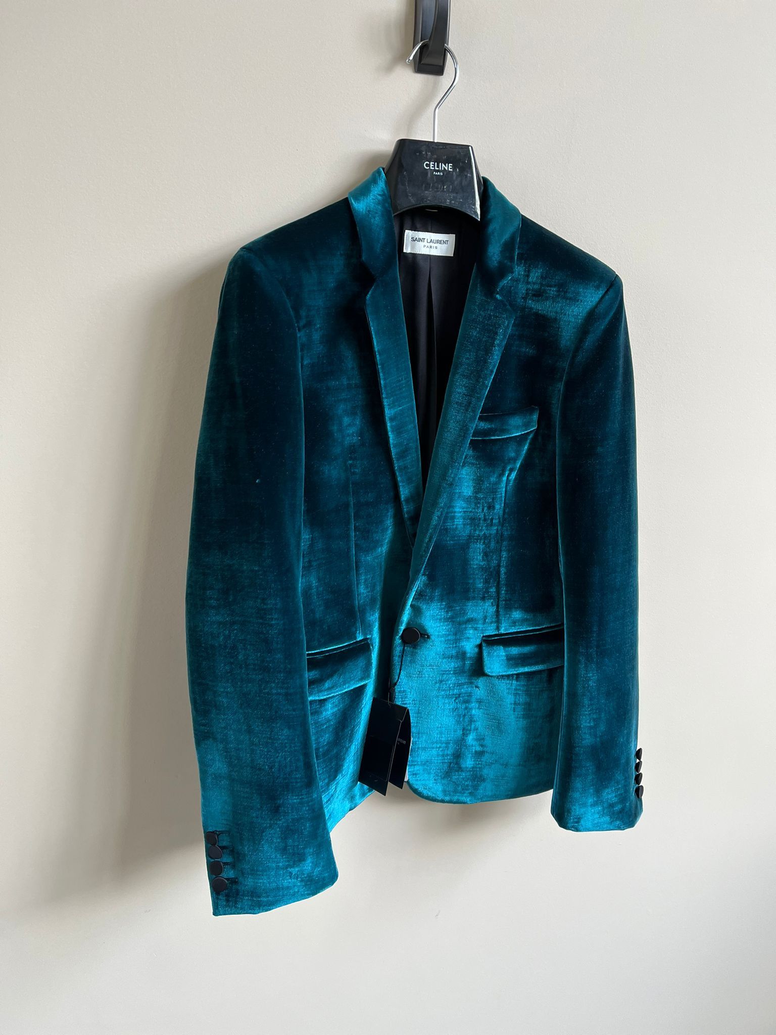 Saint Laurent Paris Velvet Jacket in Blue color Size US S / EU 44-46 / 1 - 7 Thumbnail