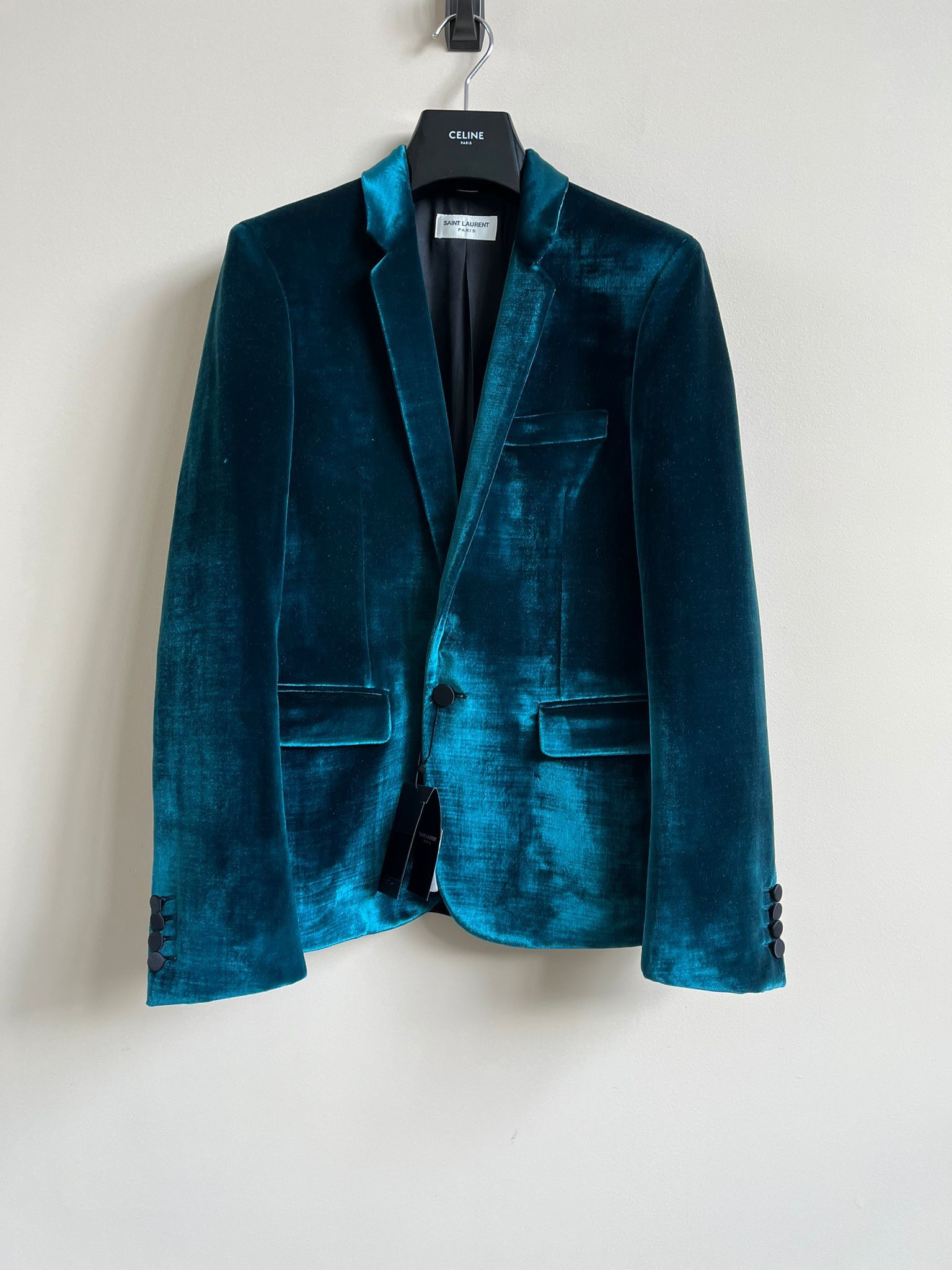Saint Laurent Paris Velvet Jacket in Blue color Size US S / EU 44-46 / 1 - 3 Thumbnail