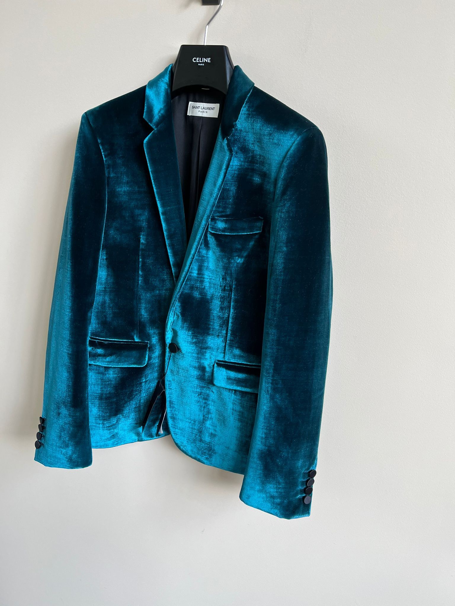 Saint Laurent Paris Velvet Jacket in Blue color Size US S / EU 44-46 / 1 - 10 Thumbnail