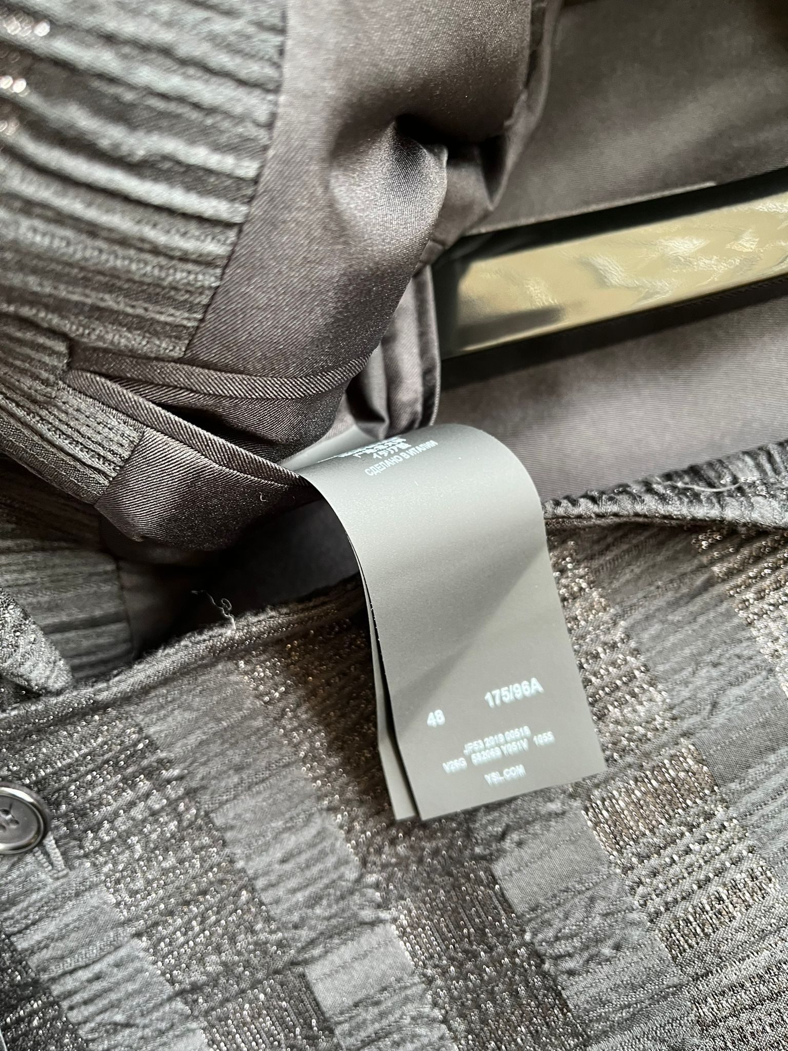 Saint Laurent Paris Blazer Coat in Noir with Golden Lines on Front Size US M / EU 48-50 / 2 - 16 Thumbnail