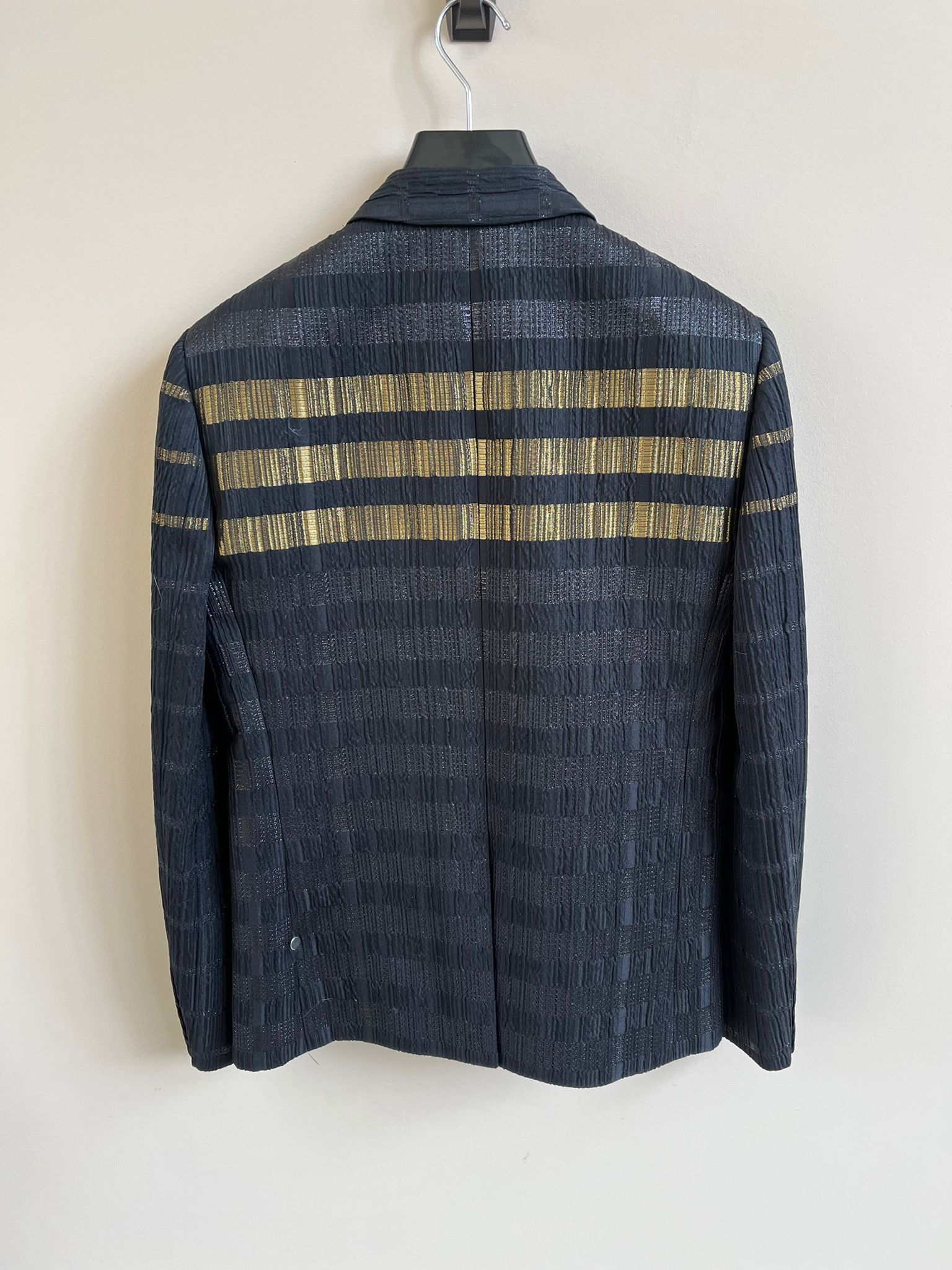 Saint Laurent Paris Blazer Coat in Noir with Golden Lines on Front Size US M / EU 48-50 / 2 - 11 Thumbnail