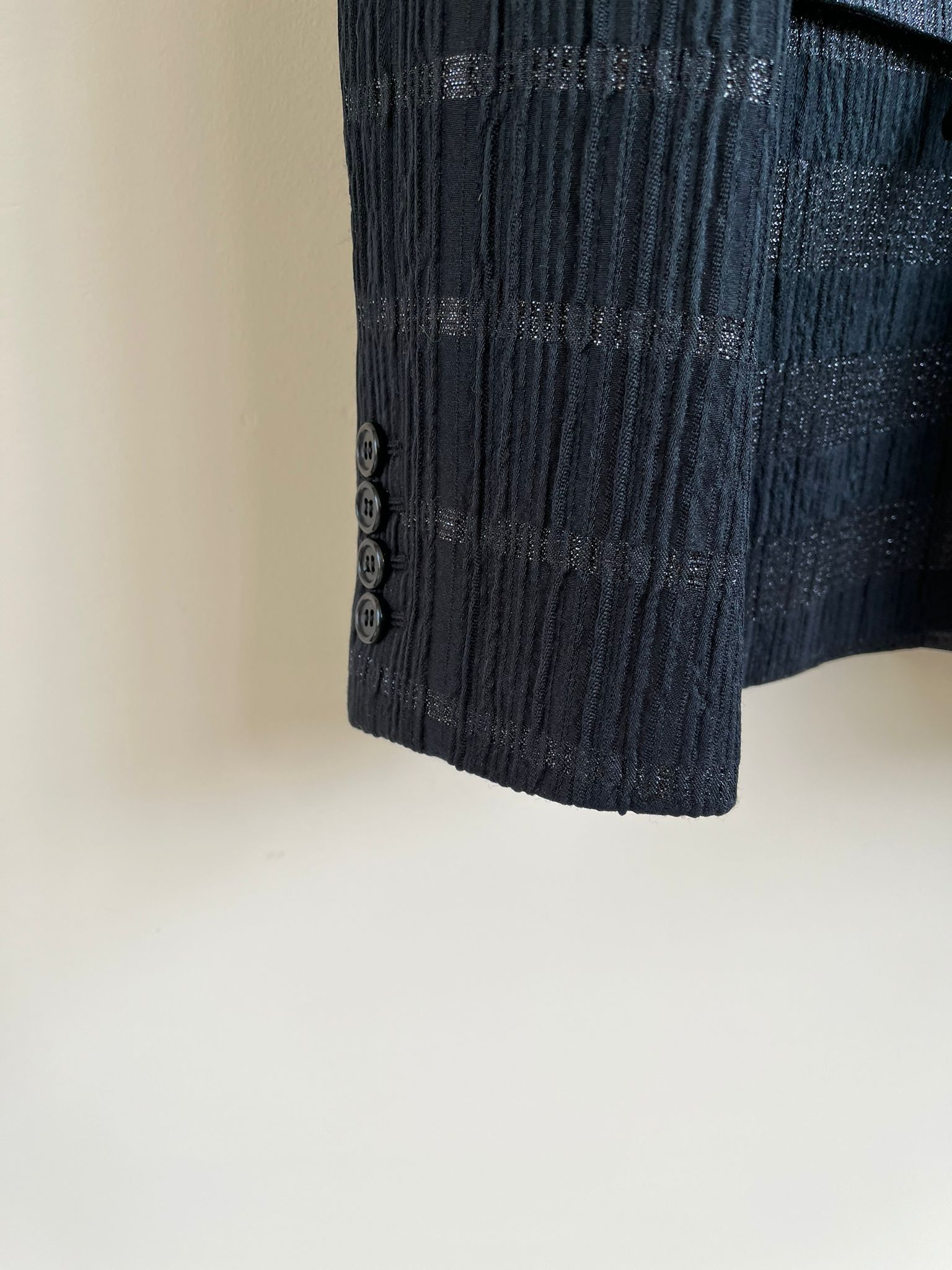 Saint Laurent Paris Blazer Coat in Noir with Golden Lines on Front Size US M / EU 48-50 / 2 - 4 Thumbnail