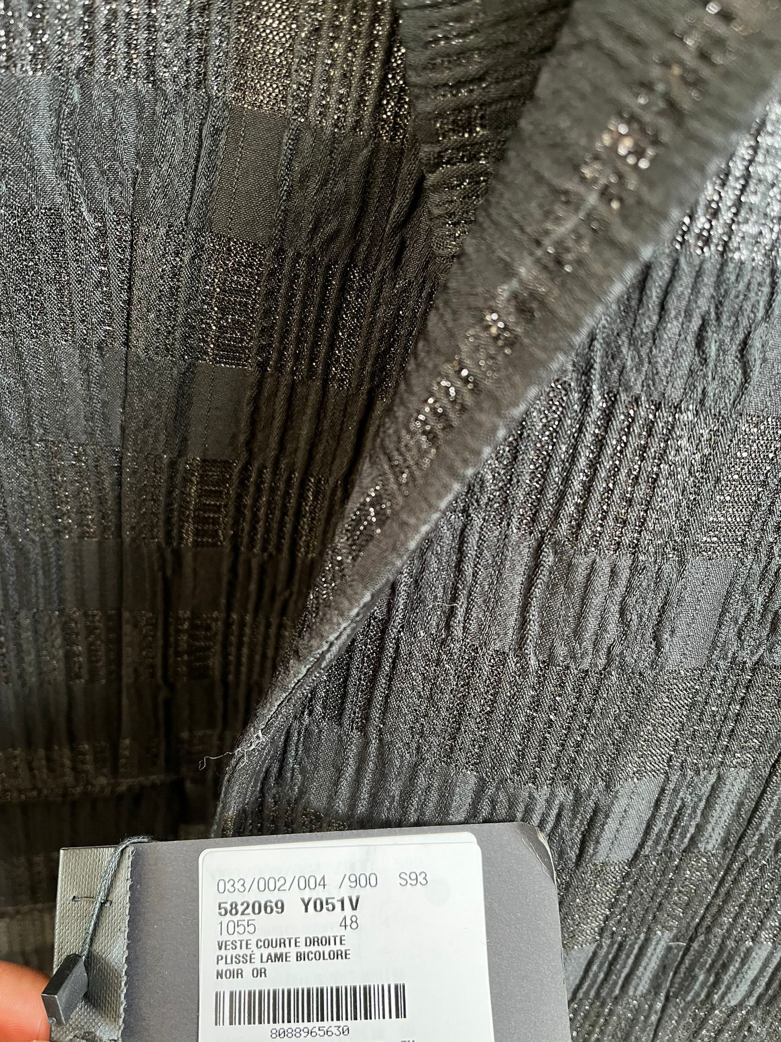Saint Laurent Paris Blazer Coat in Noir with Golden Lines on Front Size US M / EU 48-50 / 2 - 10 Thumbnail