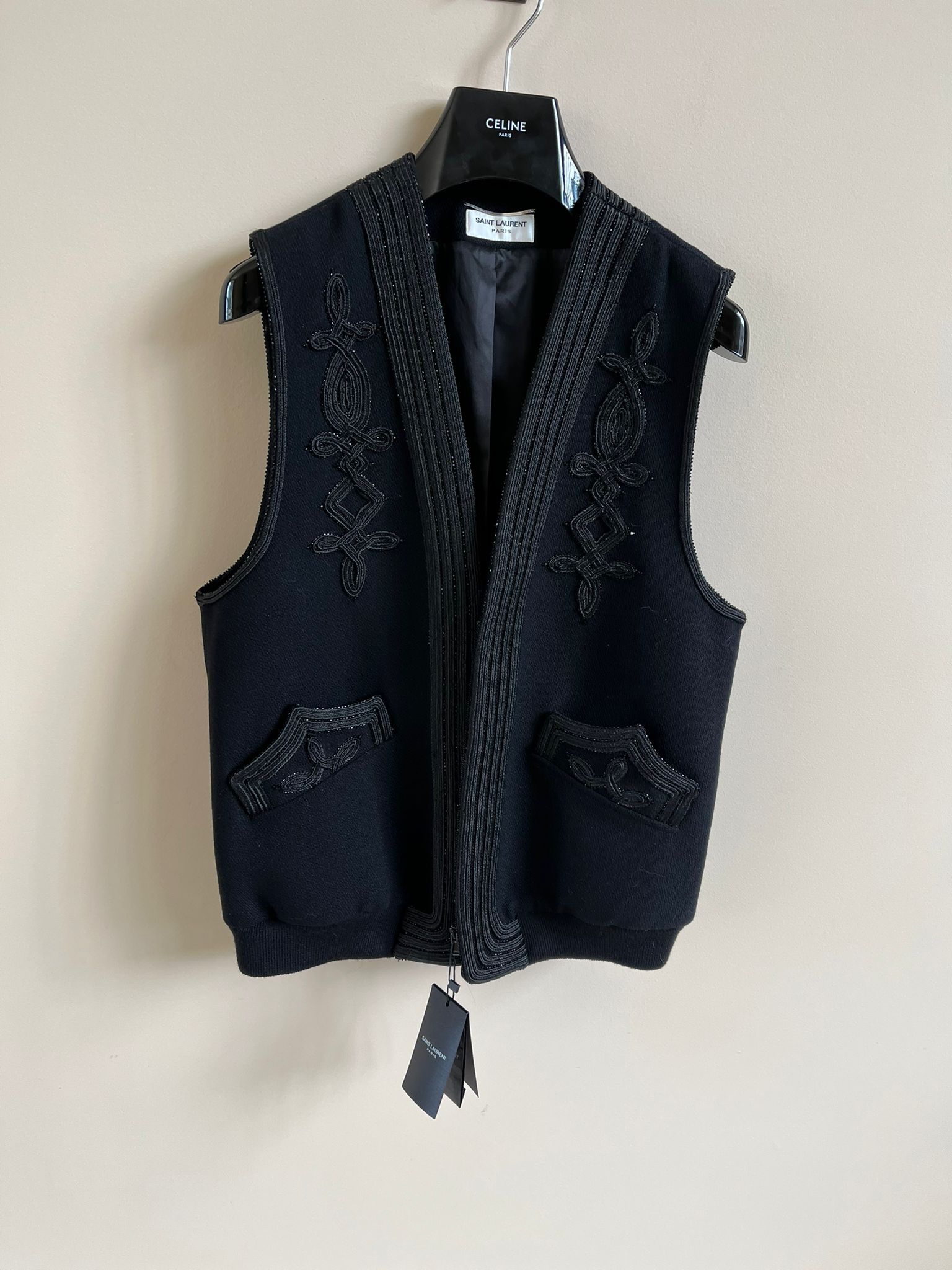 Saint Laurent Paris Vest in Black color Size US M / EU 48-50 / 2 - 11 Thumbnail