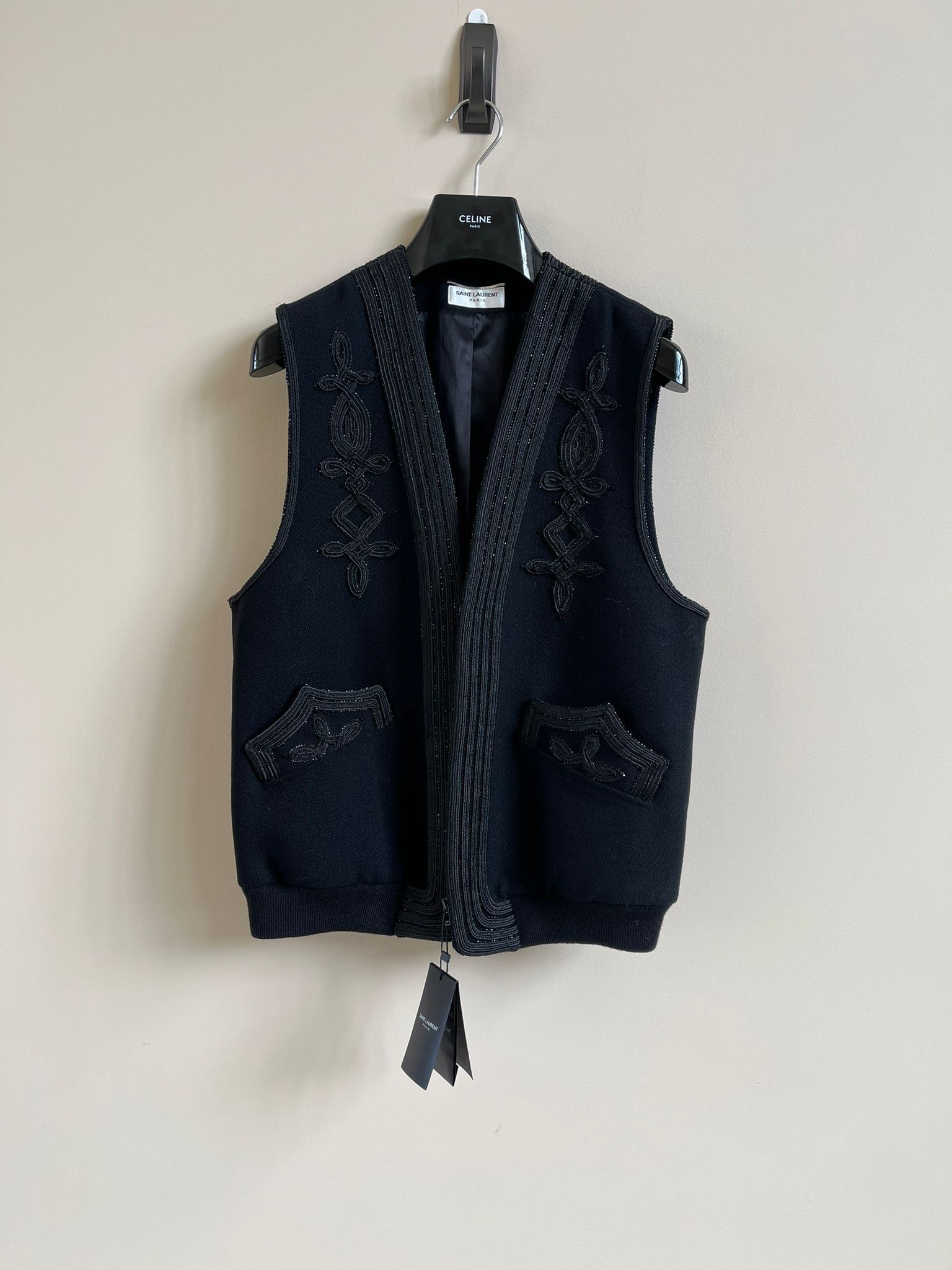 Saint Laurent Paris Vest in Black color Size US M / EU 48-50 / 2 - 2 Thumbnail