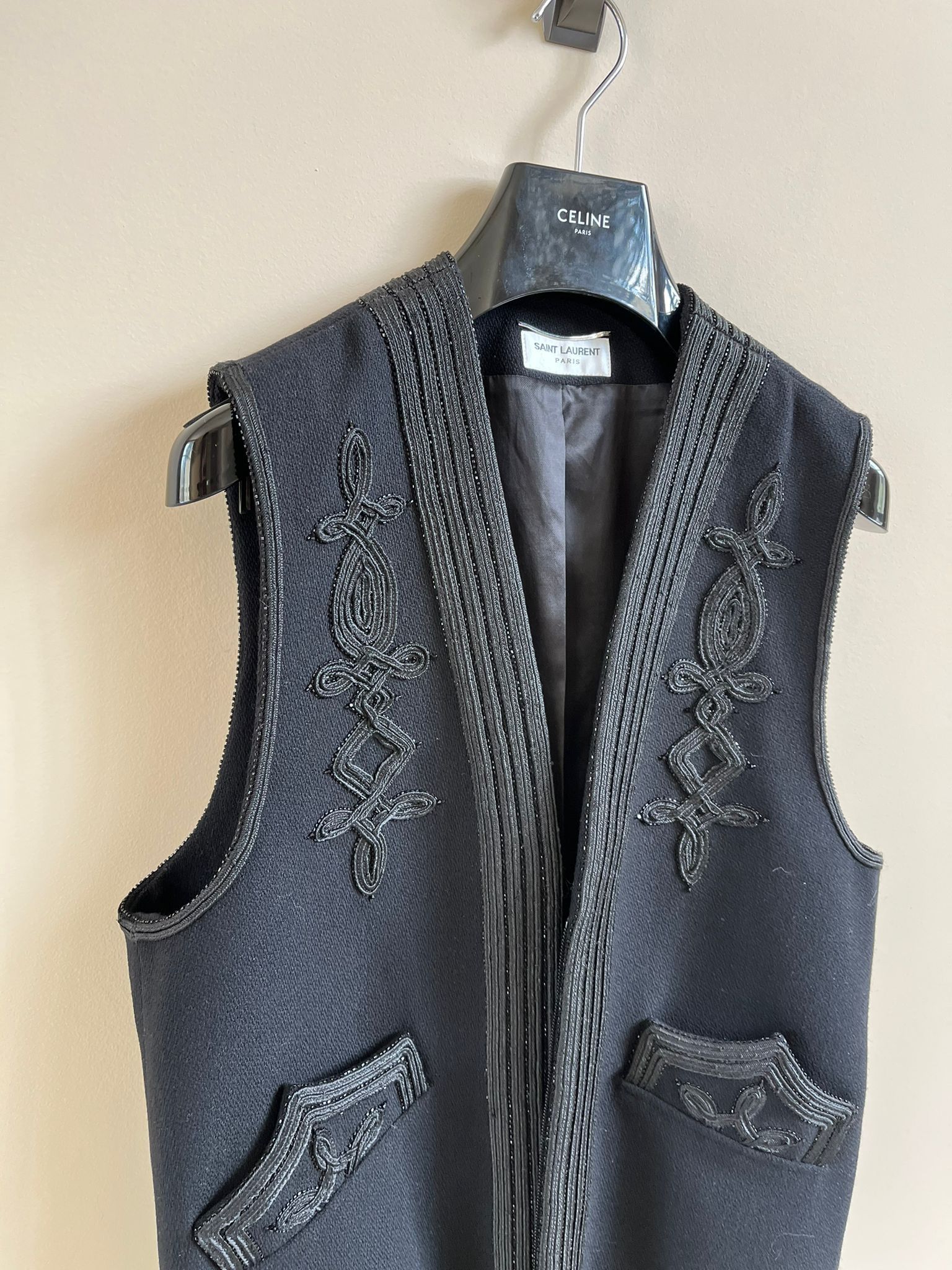 Saint Laurent Paris Vest in Black color Size US M / EU 48-50 / 2 - 10 Thumbnail