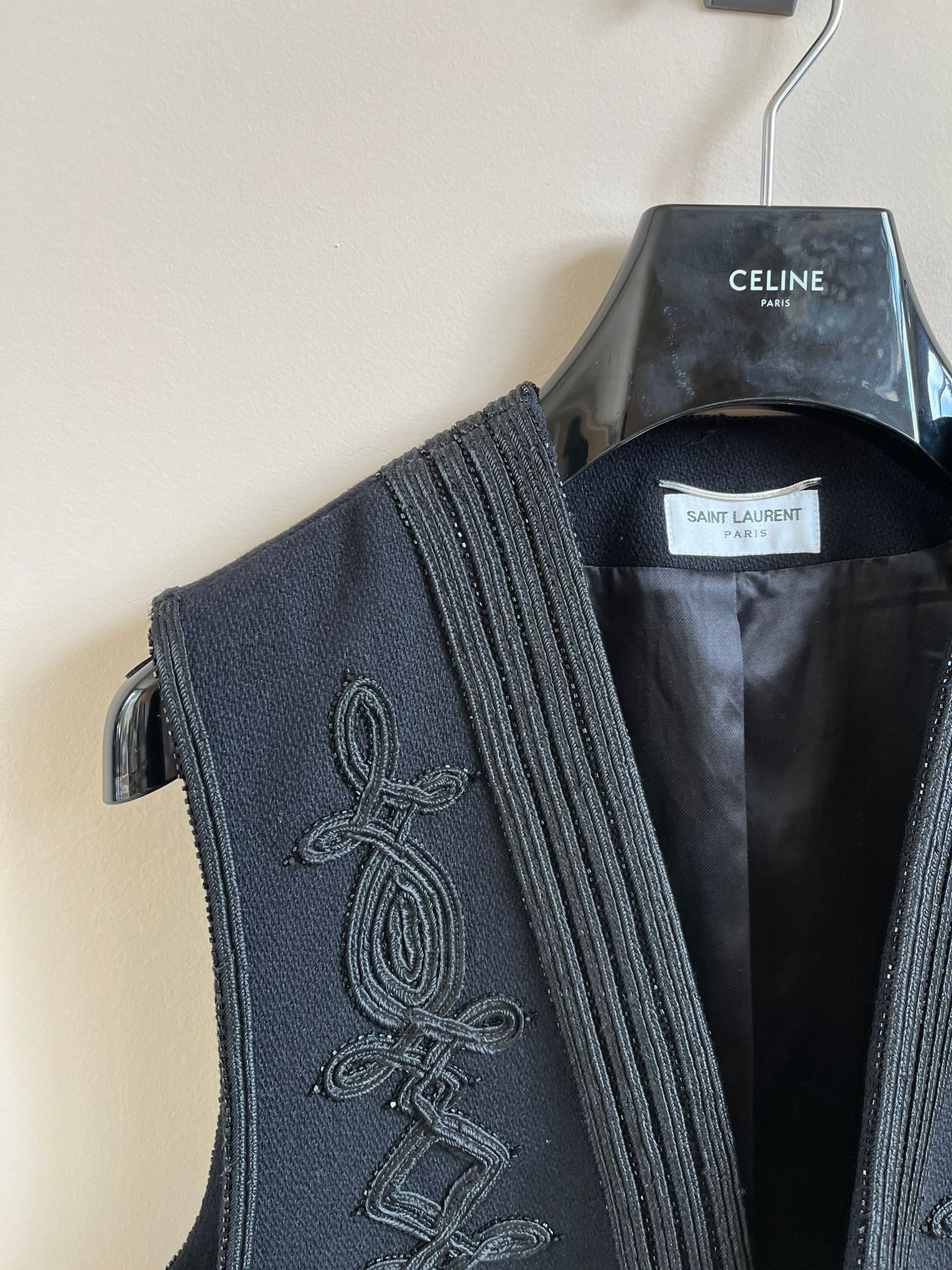 Saint Laurent Paris Vest in Black color Size US M / EU 48-50 / 2 - 15 Thumbnail
