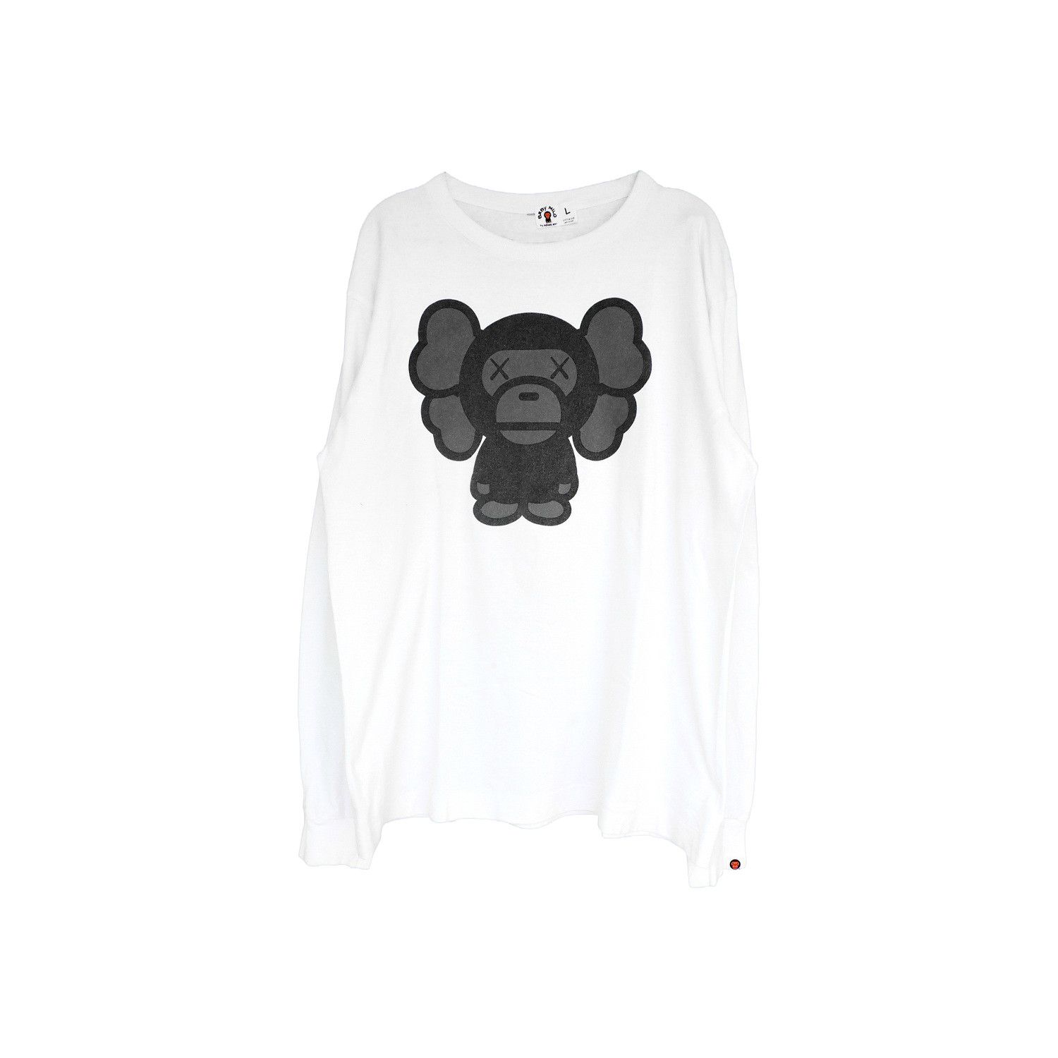 BAPE BABY MILO X KAWS LONG SLEEVE T-SHIRT