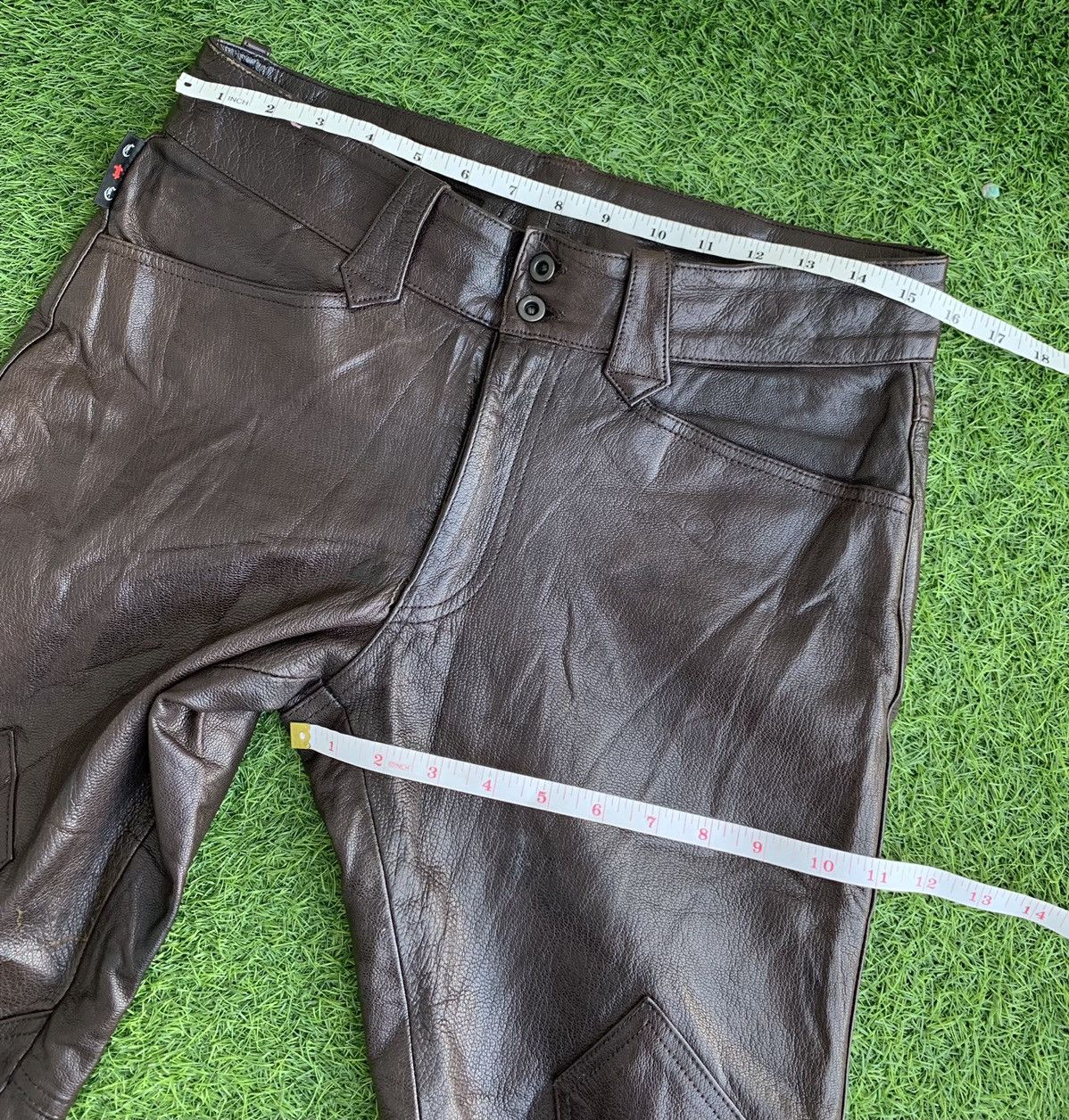 Genuine Leather Vintage Custom Culture Genuine Leather Biker Flare Pants Size US 31 - 17 Thumbnail