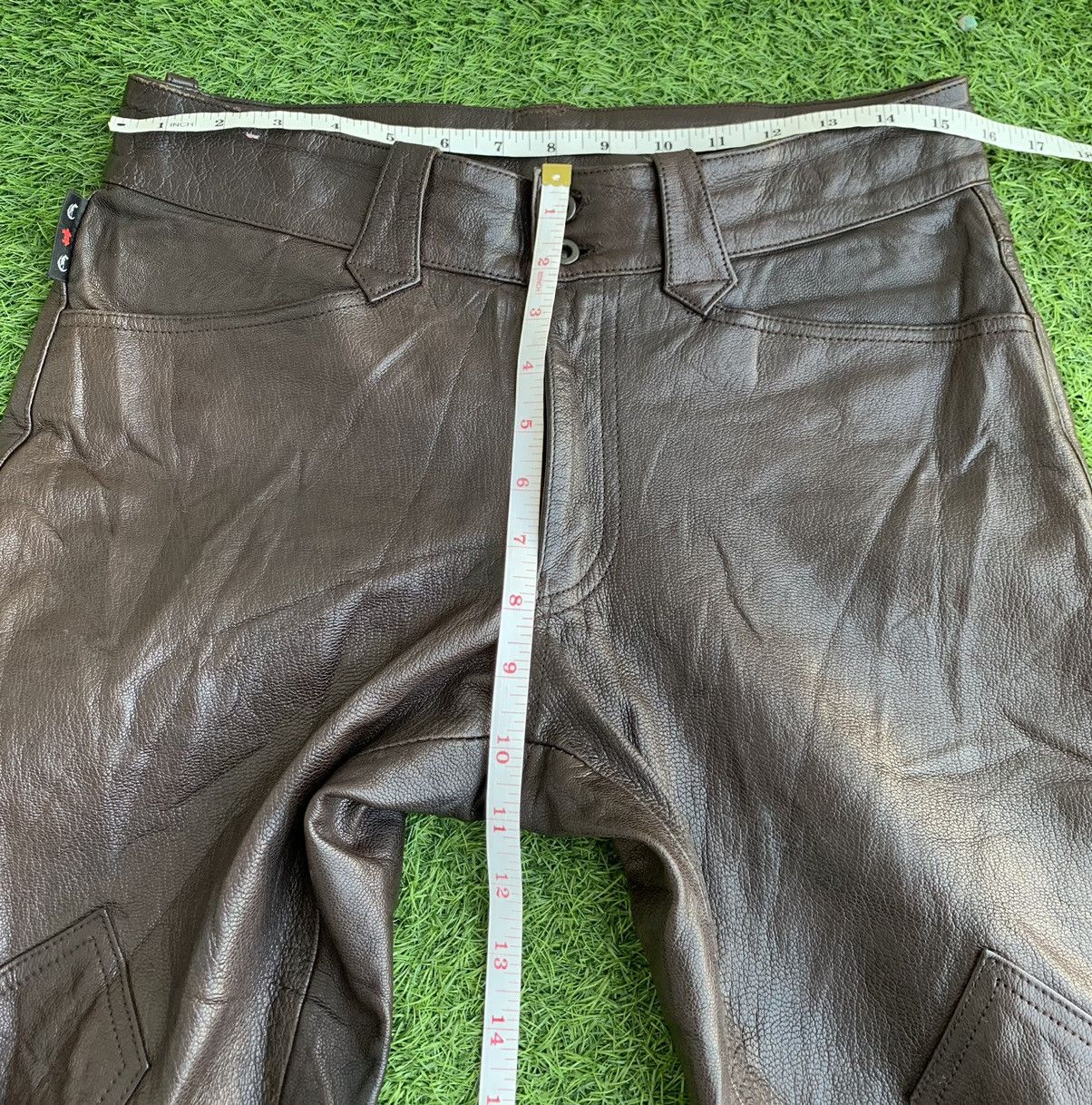 Genuine Leather Vintage Custom Culture Genuine Leather Biker Flare Pants Size US 31 - 15 Thumbnail