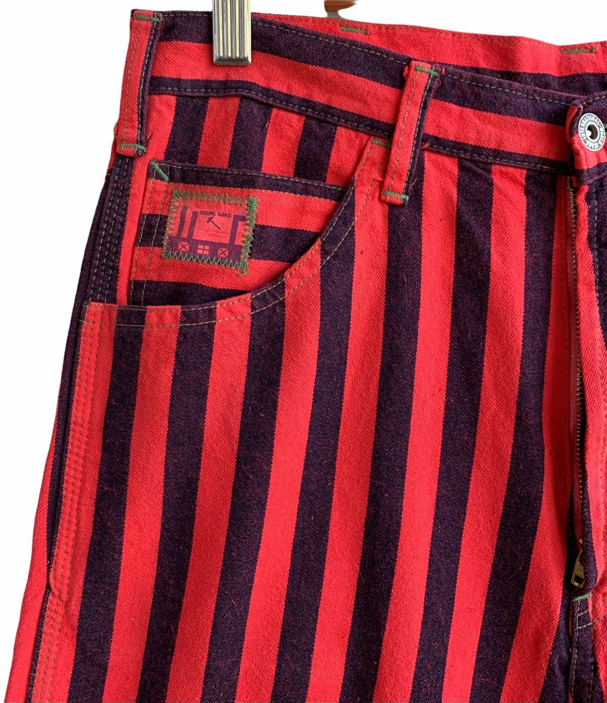 Japanese Brand Vintage King Jonathan Over stripes Carpenter Pants Size US 30 / EU 46 - 7 Thumbnail