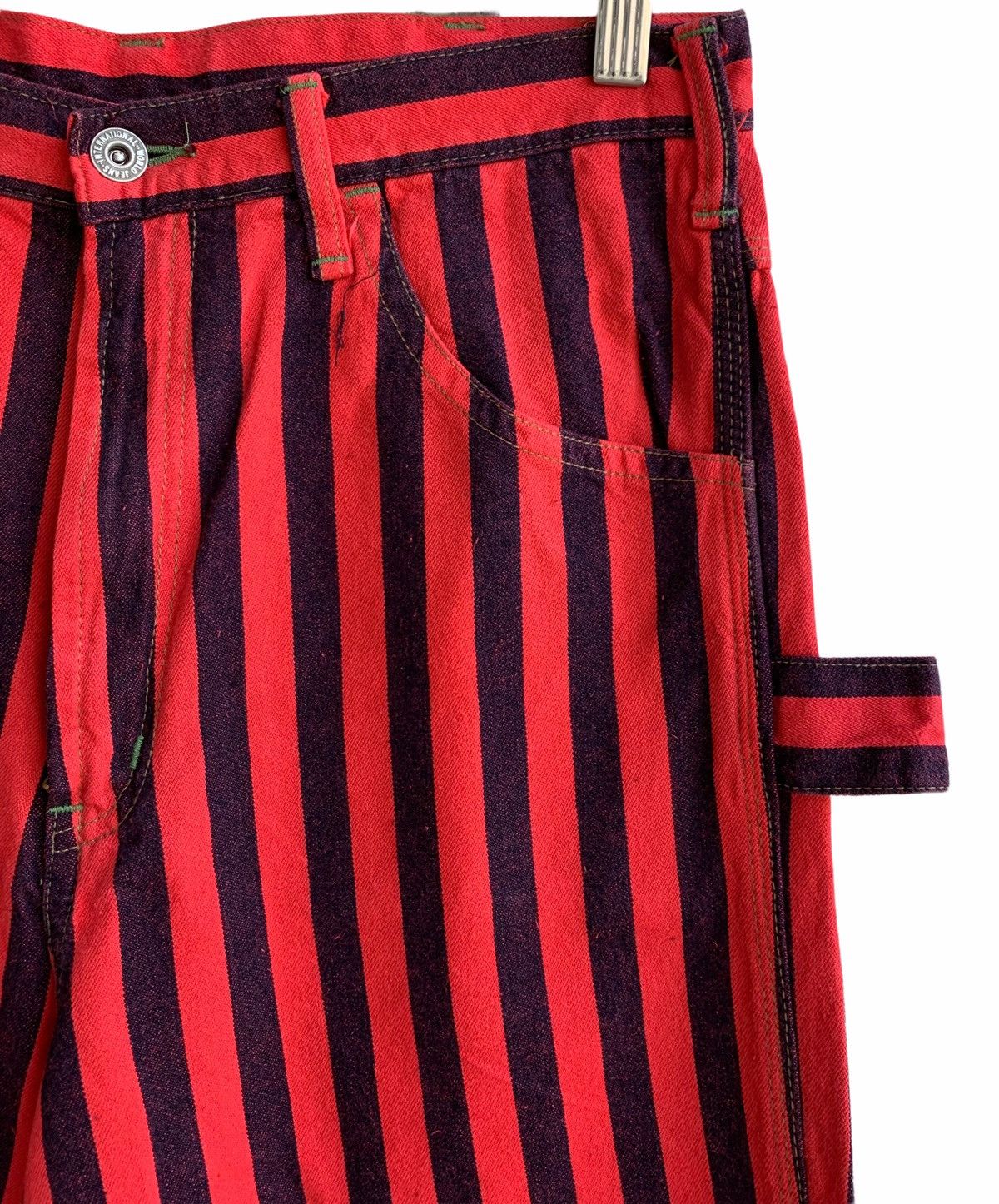 Japanese Brand Vintage King Jonathan Over stripes Carpenter Pants Size US 30 / EU 46 - 6 Thumbnail