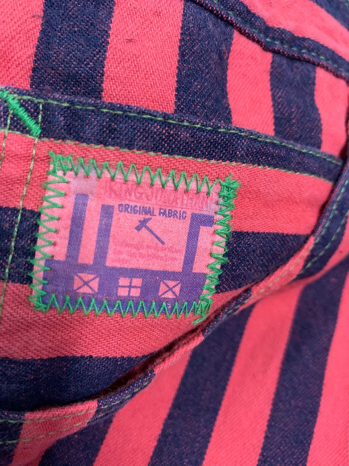 Japanese Brand Vintage King Jonathan Over stripes Carpenter Pants Size US 30 / EU 46 - 11 Thumbnail