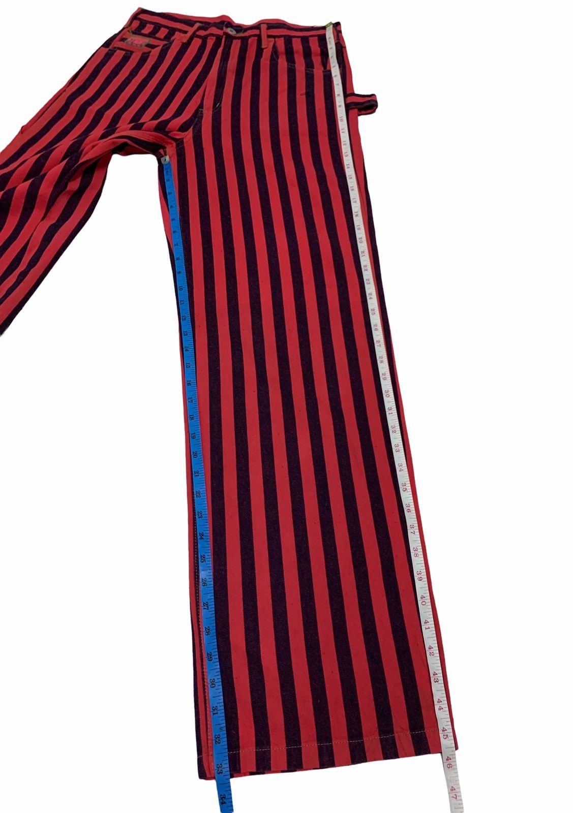 Japanese Brand Vintage King Jonathan Over stripes Carpenter Pants Size US 30 / EU 46 - 17 Thumbnail