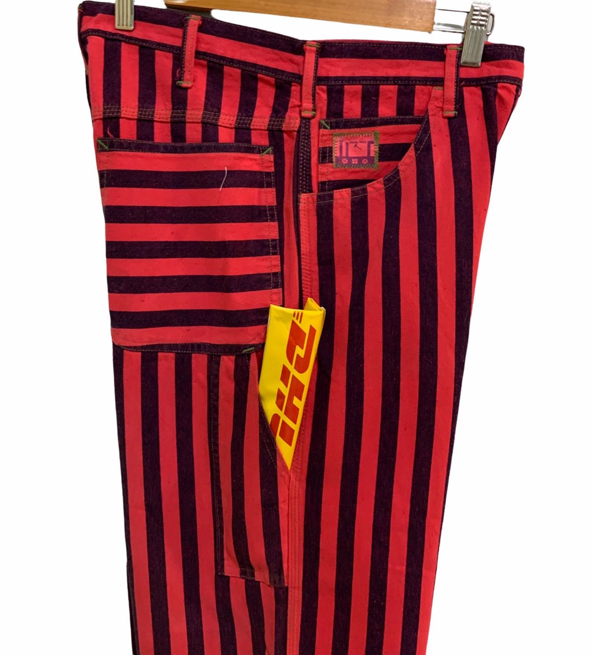 Japanese Brand Vintage King Jonathan Over stripes Carpenter Pants Size US 30 / EU 46 - 4 Thumbnail