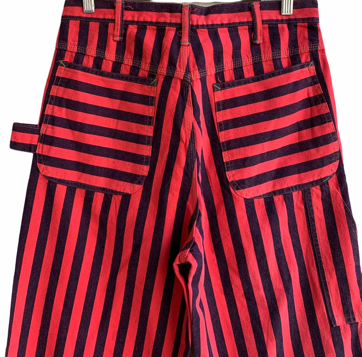 Japanese Brand Vintage King Jonathan Over stripes Carpenter Pants Size US 30 / EU 46 - 5 Thumbnail