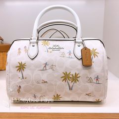 Coach C8285 Rowan Satchel In Signature Canvas With Racquet Print In