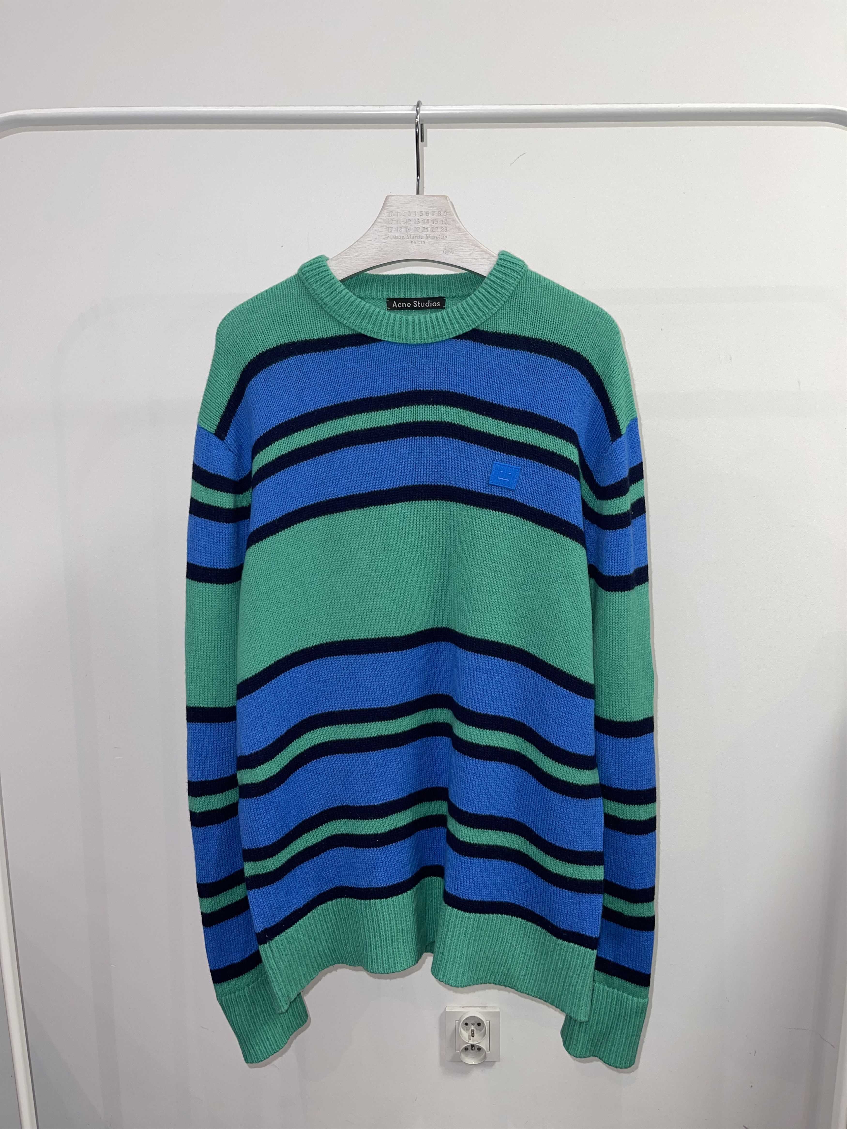 Acne Studios FA-UX Face Striped Wool Sweater