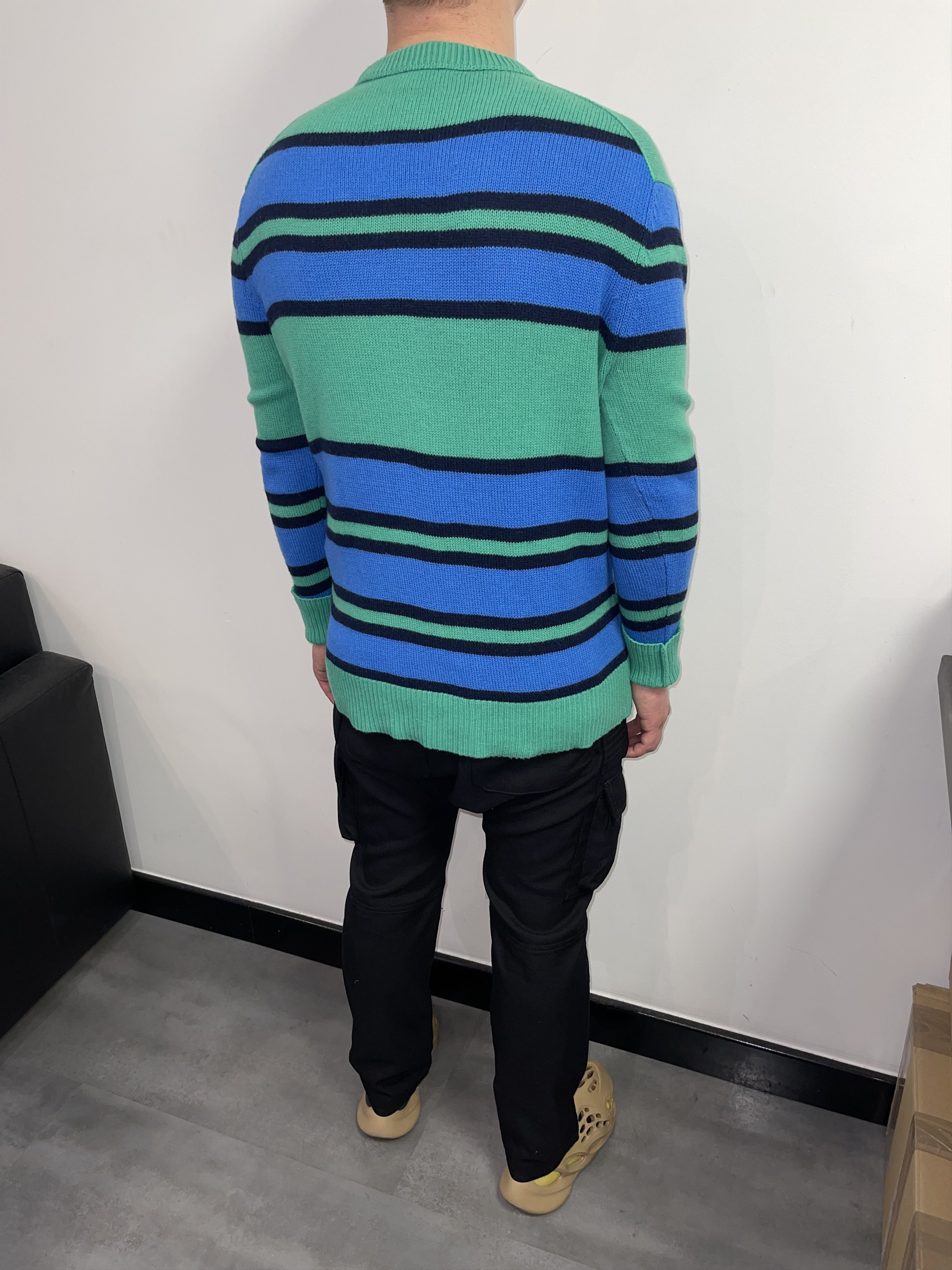 Acne Studios Acne Studios FA-UX Face Striped Wool Sweater Size US L / EU 52-54 / 3 - 8 Thumbnail