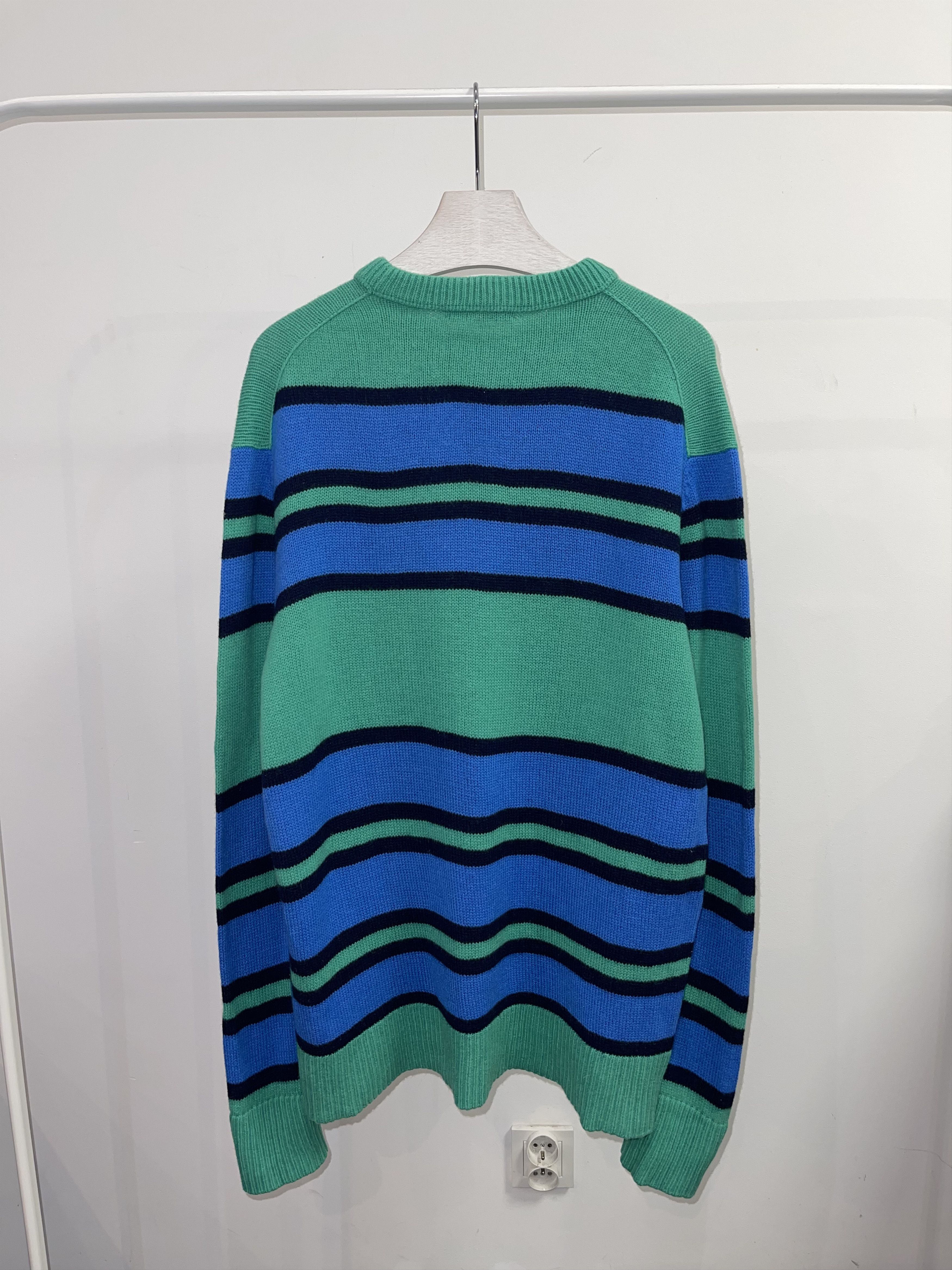 Acne Studios Acne Studios FA-UX Face Striped Wool Sweater Size US L / EU 52-54 / 3 - 4 Thumbnail