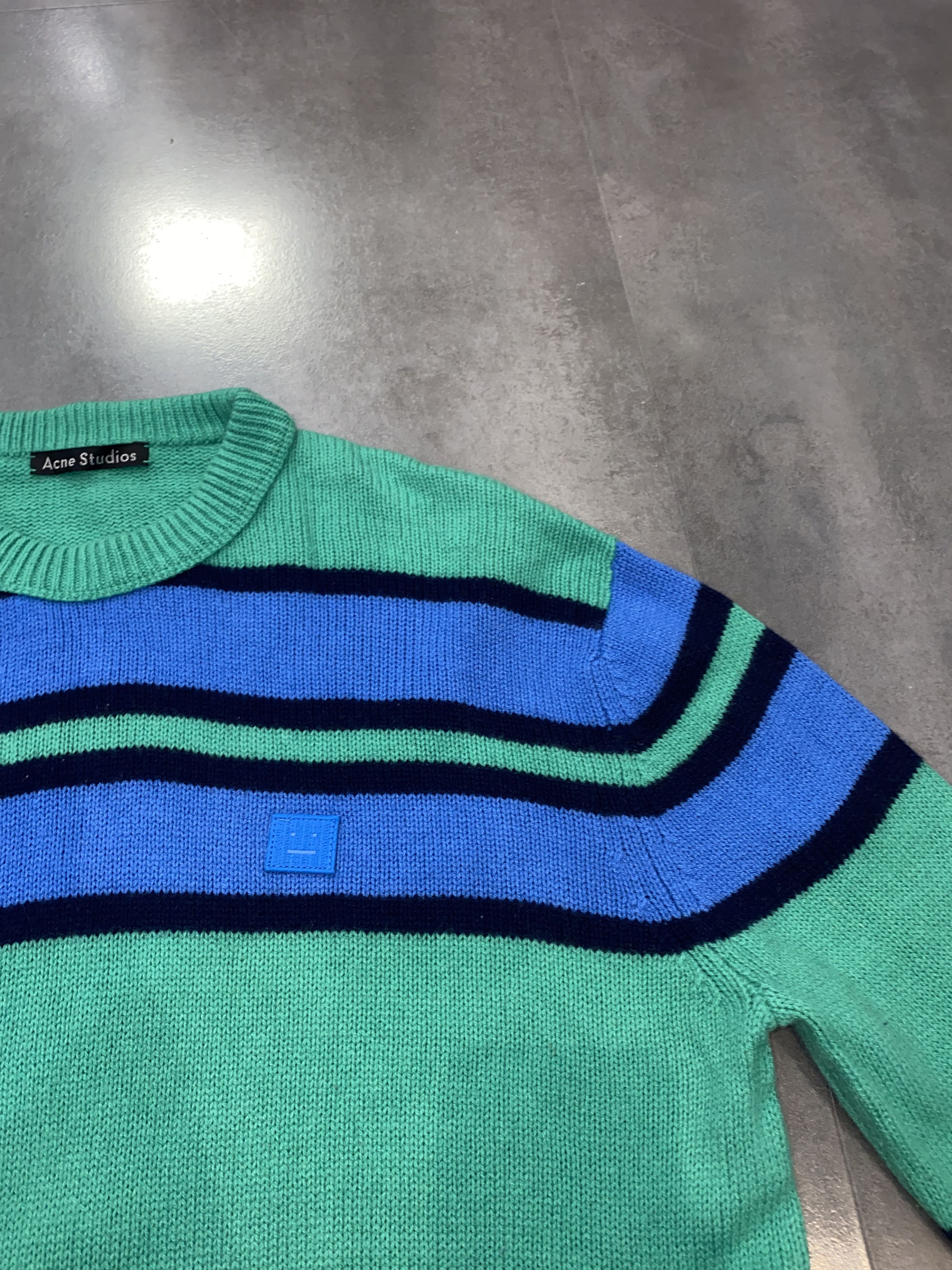 Acne Studios Acne Studios FA-UX Face Striped Wool Sweater Size US L / EU 52-54 / 3 - 9 Thumbnail