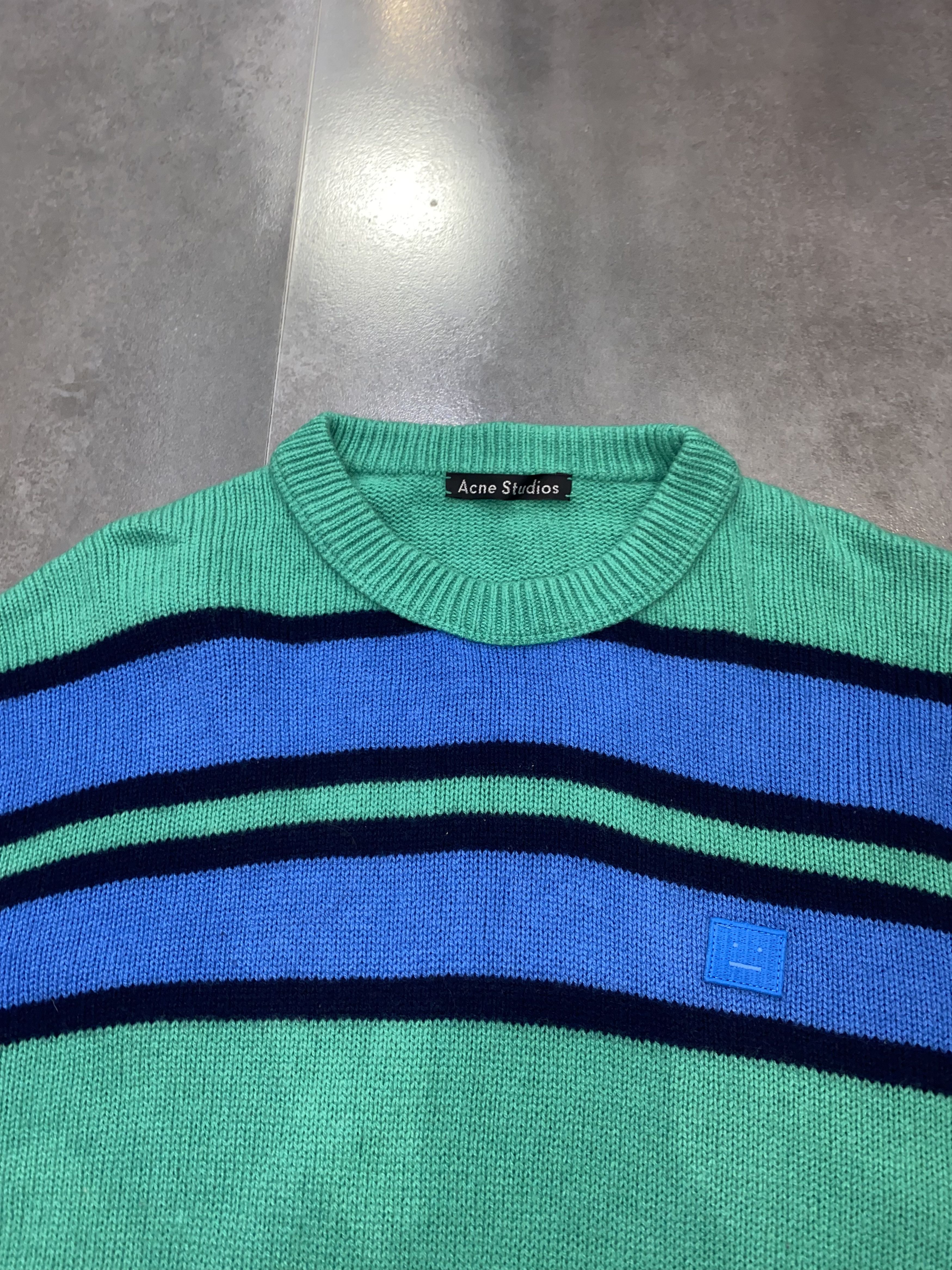Acne Studios Acne Studios FA-UX Face Striped Wool Sweater Size US L / EU 52-54 / 3 - 10 Thumbnail