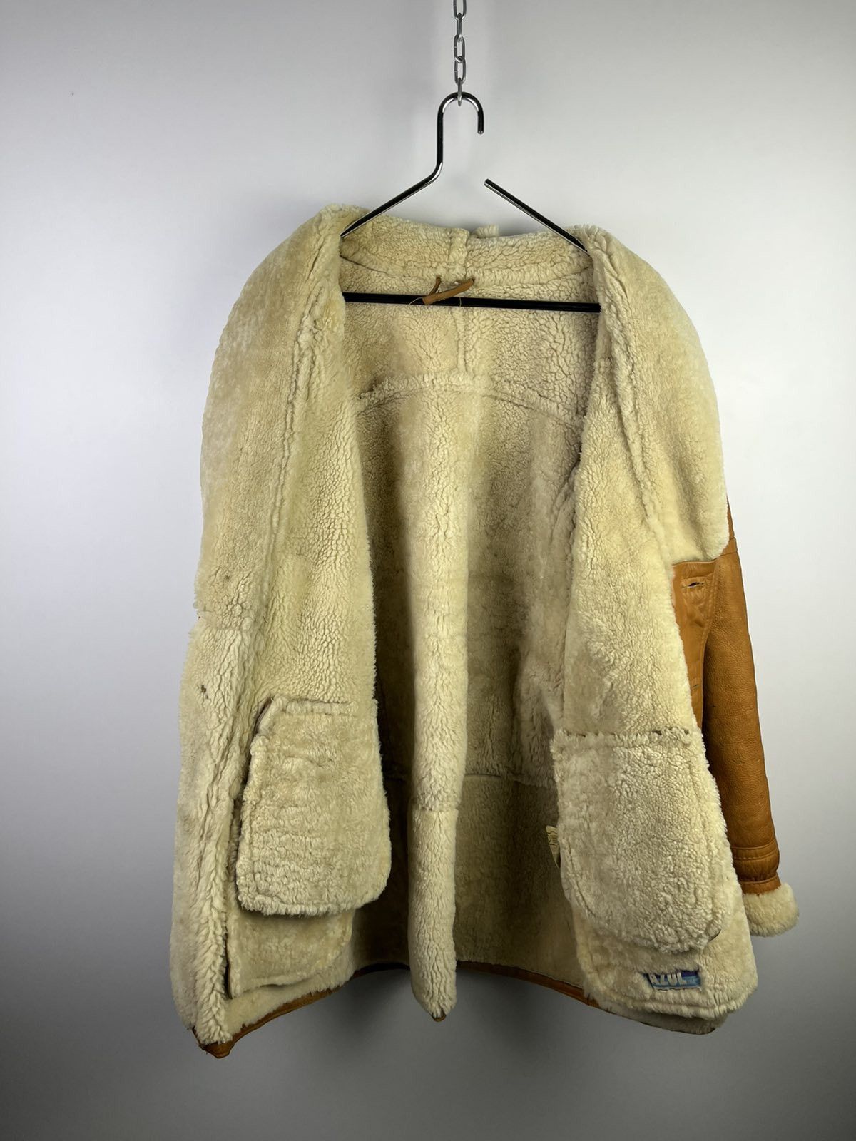 Genuine Leather 70s 80s AZUL Creation Genuine Leather Jacket Vintage Sherpa Size US XL / EU 56 / 4 - 3 Thumbnail