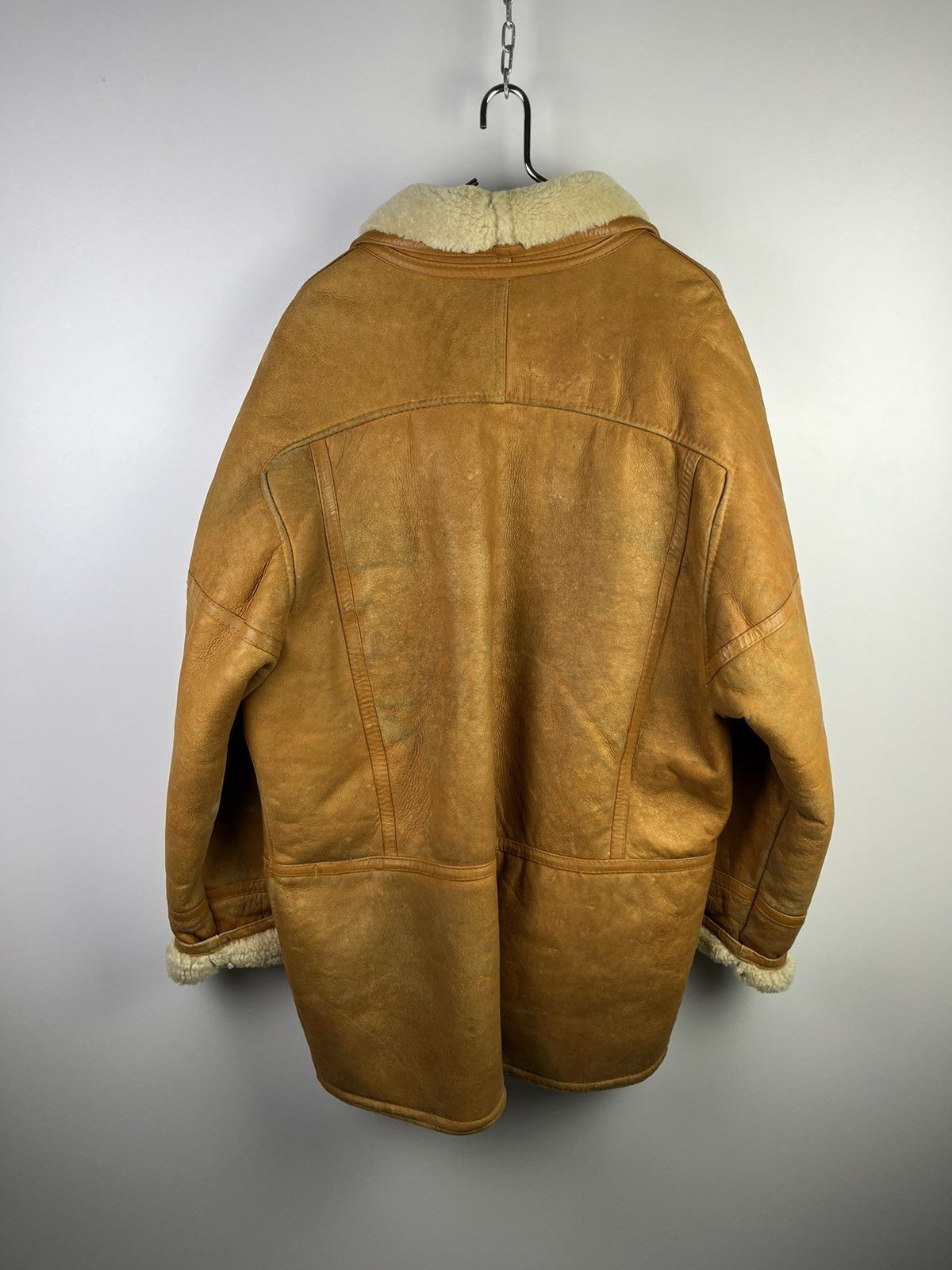 Genuine Leather 70s 80s AZUL Creation Genuine Leather Jacket Vintage Sherpa Size US XL / EU 56 / 4 - 2 Thumbnail