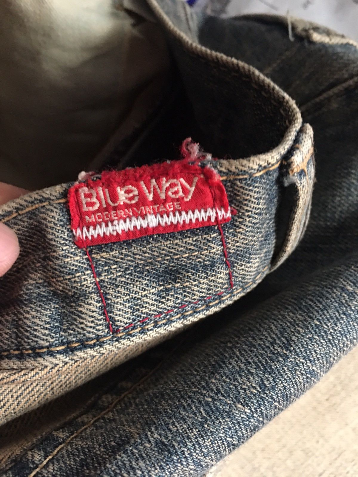 Japanese Brand BLUE WAY JAPAN UNIQUE DENIM JEANS Size US 32 / EU 48 - 8 Thumbnail