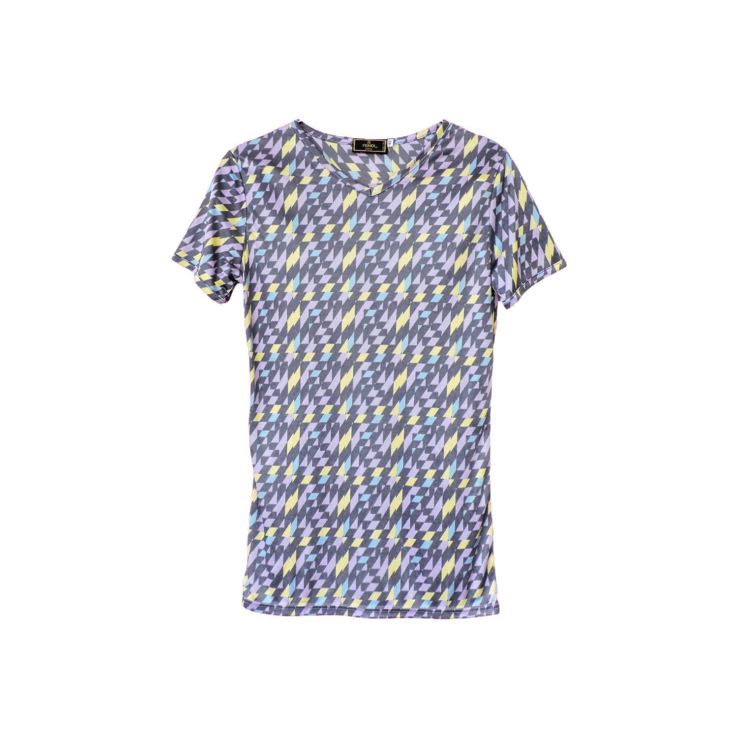 Fendi FENDI V-NECK MONOGRAM TEE Size M / US 6-8 / IT 42-44 - 1 Thumbnail