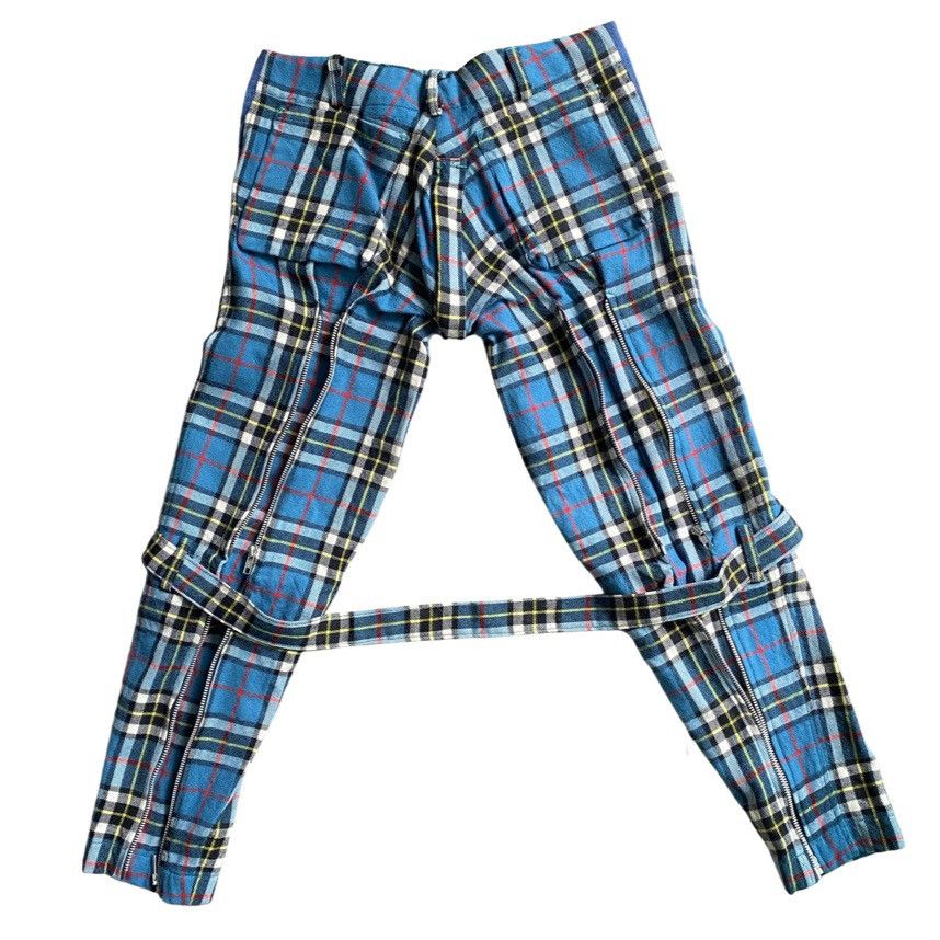 Japanese Brand Sexy Dynamite London Blue Tartan Bondage Trousers Size US 32 / EU 48 - 3 Thumbnail