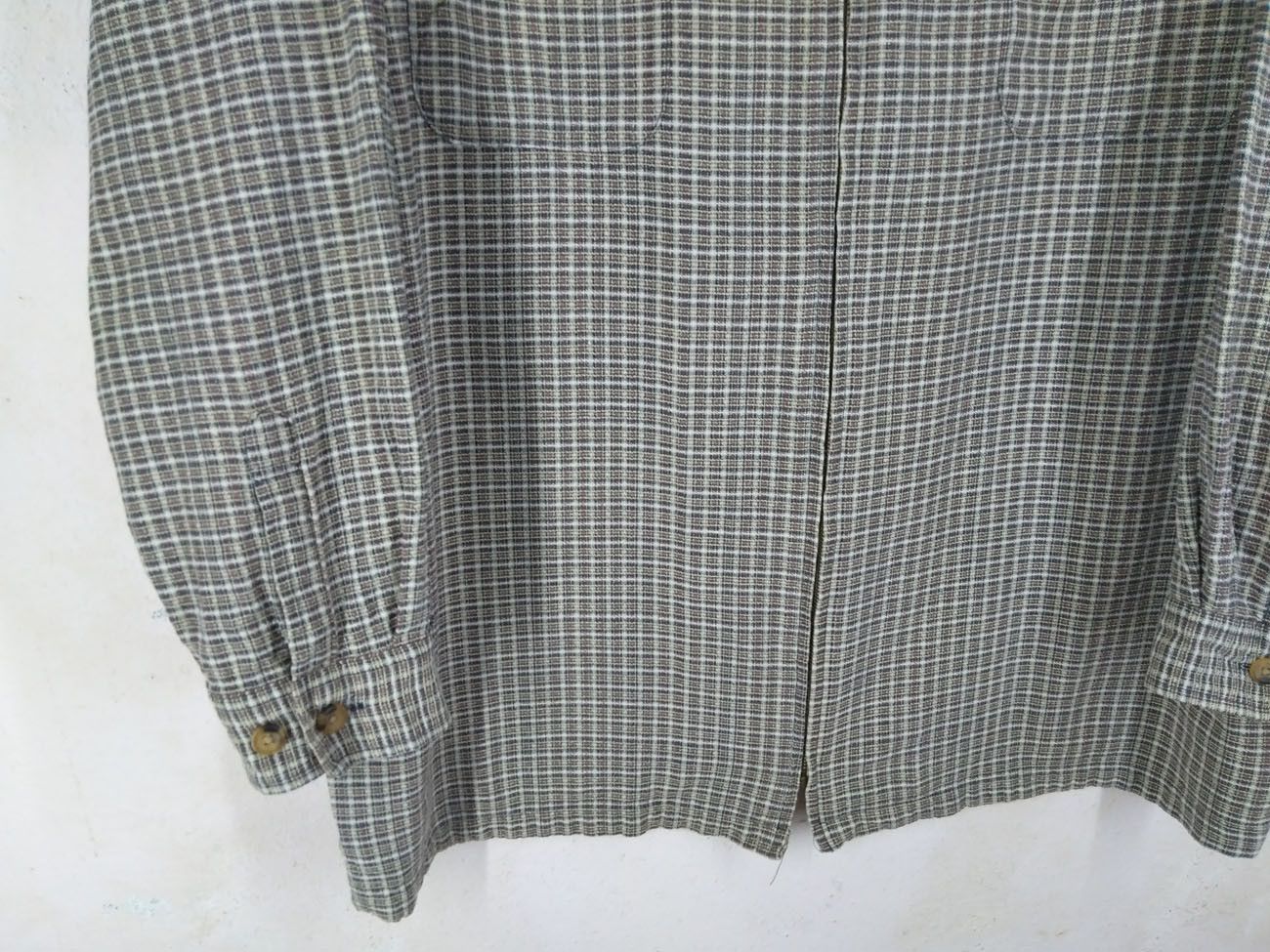 Designer × Flannel × Japanese Brand Vintage ELEL Men's Checkered Zipper Flannel Shirt Size US XXL / EU 58 / 5 - 3 Thumbnail