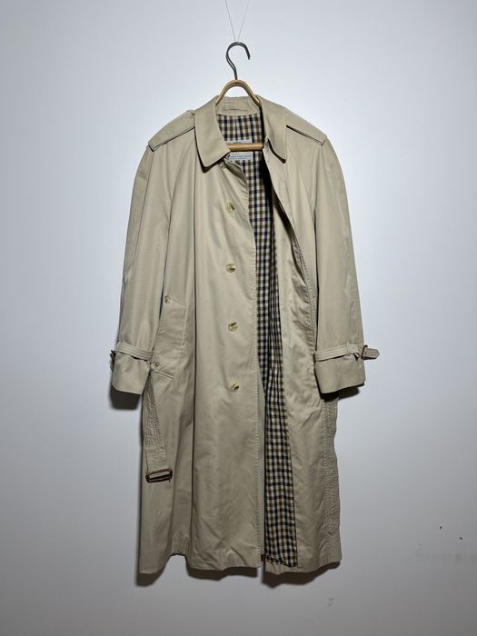 Vintage Vintage 90s Aquascutum Aqua 5 Beige Trench Coat Size L