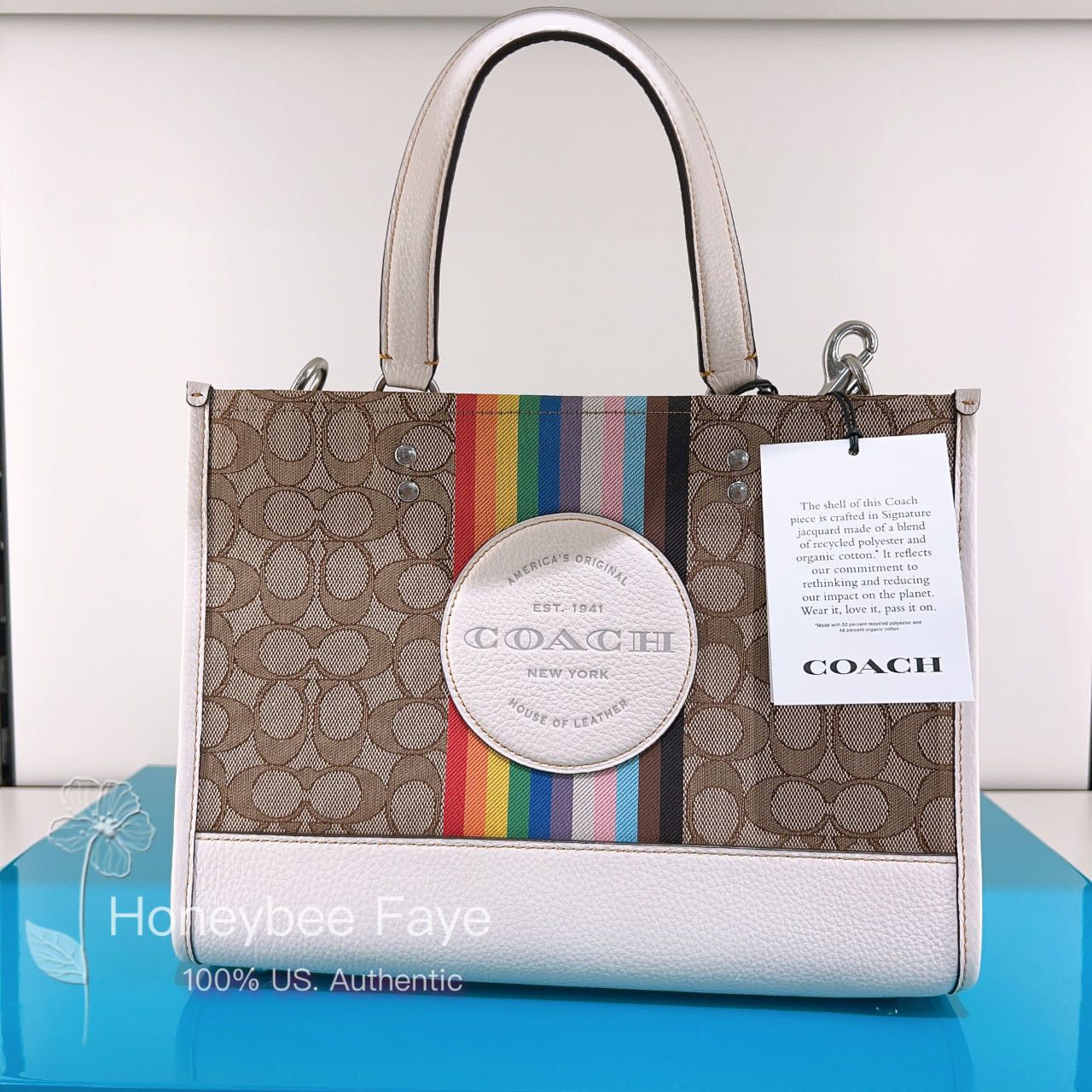 COACH®  Dempsey Carryall In Signature Jacquard With Rainbow