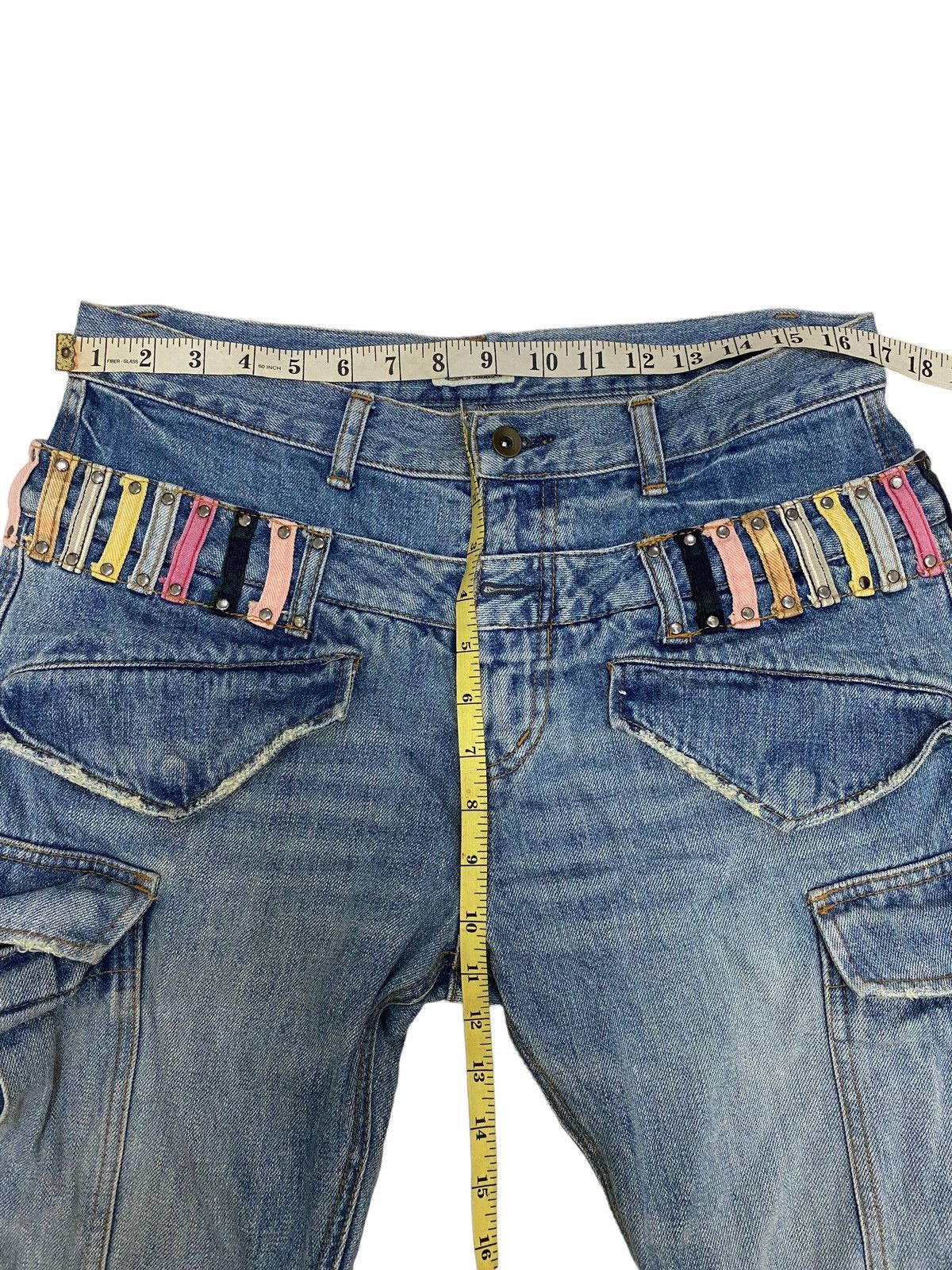 Japanese Brand Carisco Luscious Double Waist Denim Cargo Pant Size US 34 / EU 50 - 9 Thumbnail