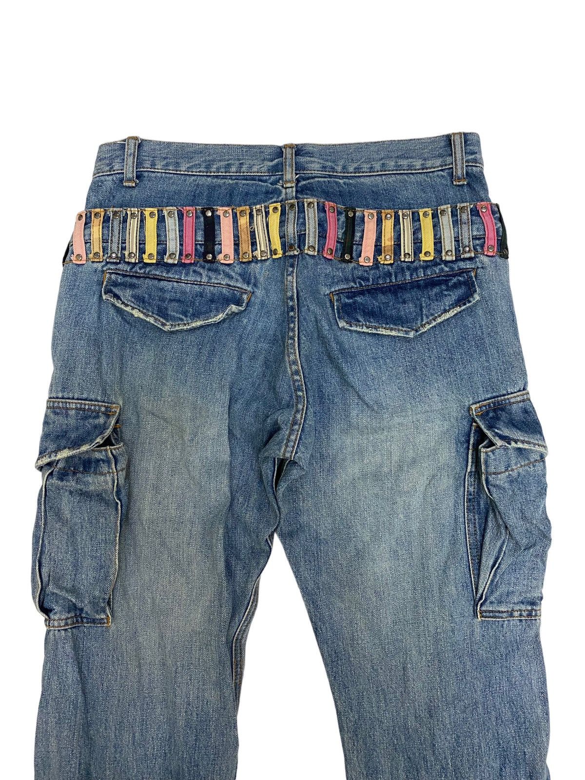 Japanese Brand Carisco Luscious Double Waist Denim Cargo Pant Size US 34 / EU 50 - 8 Thumbnail