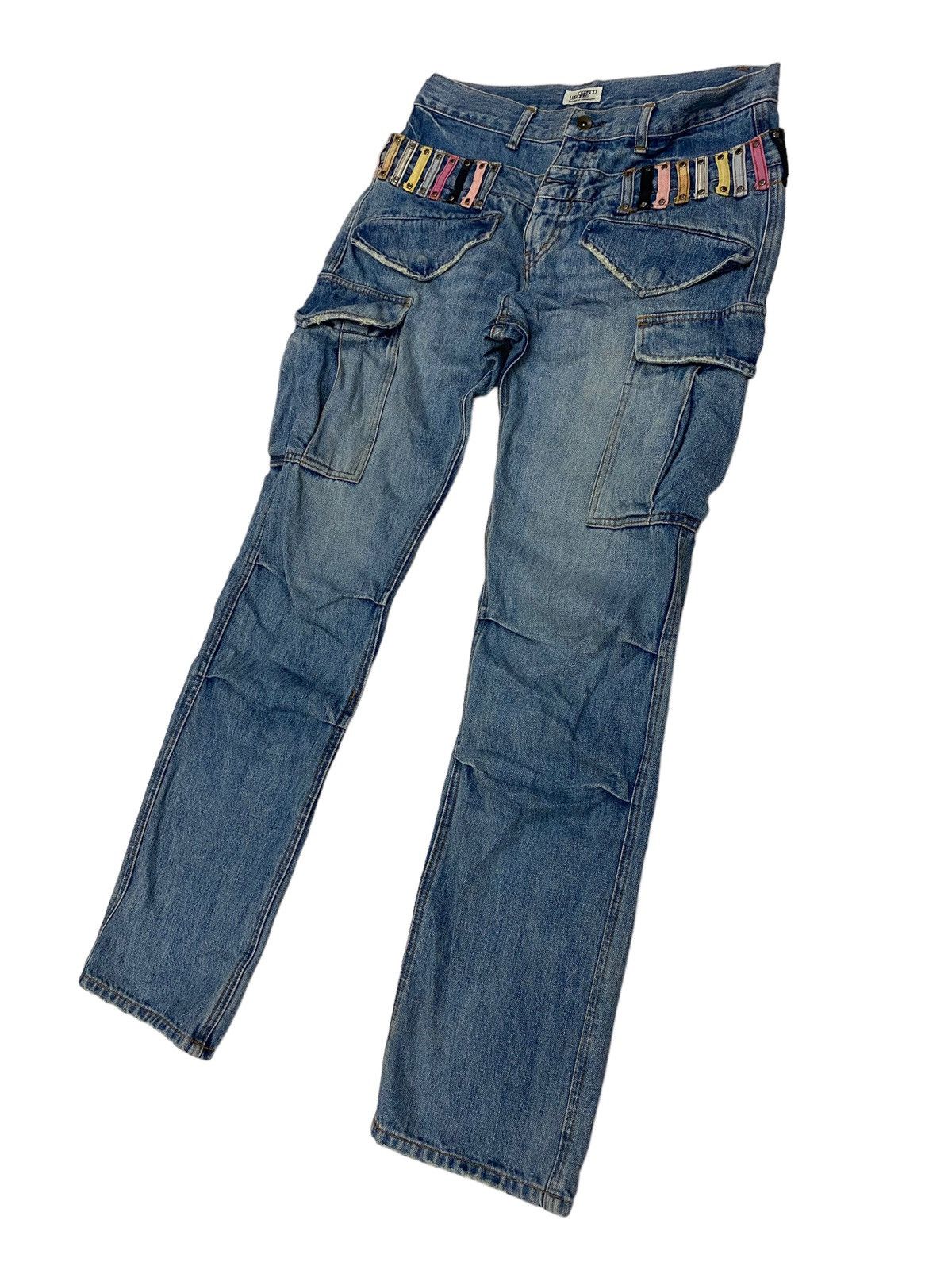 Japanese Brand Carisco Luscious Double Waist Denim Cargo Pant Size US 34 / EU 50 - 4 Thumbnail