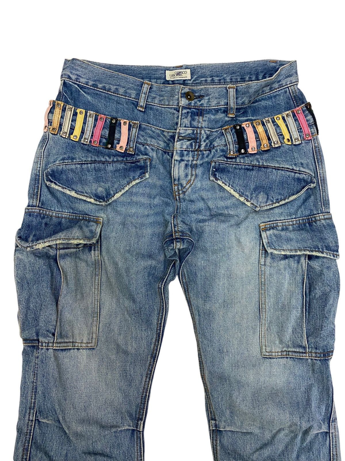 Japanese Brand Carisco Luscious Double Waist Denim Cargo Pant Size US 34 / EU 50 - 5 Thumbnail